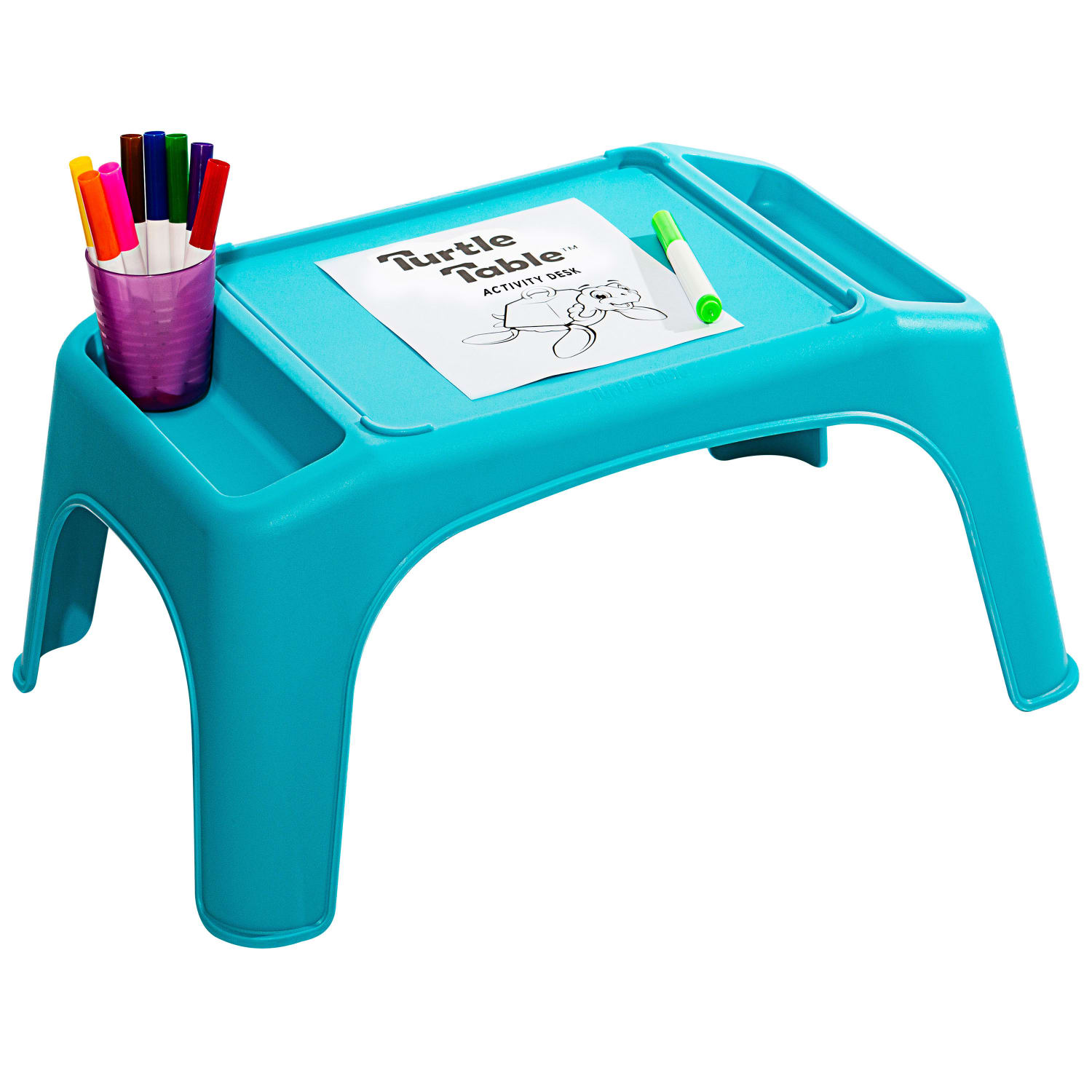 LapGear Turtle Table, 9-5/8inH x 22-7/16inW x 15-1/8inD, Blue