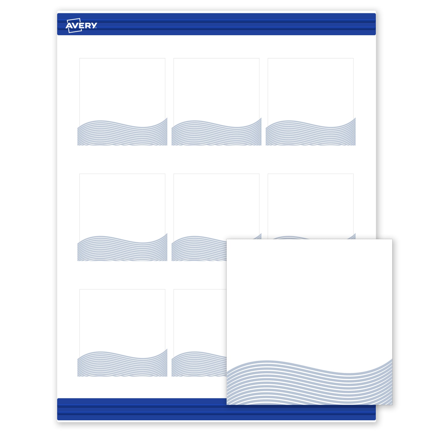 Avery Printable Cards With Sure Feed Technology, 2-1/2in x 2-1/2in, Matte White With Colorful Design, Pack Of 90 - Image 3