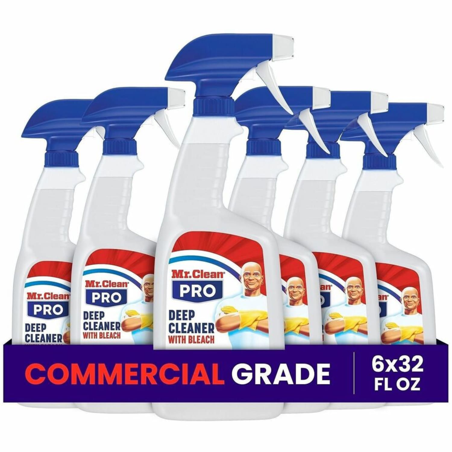 Mr. Clean Deep Cleaner with Bleach, For Multi Surface, Multipurpose, Ready-To-Use, Liquid, Spray, 32 fl oz (1 quart), 2 / Carton - Image 5