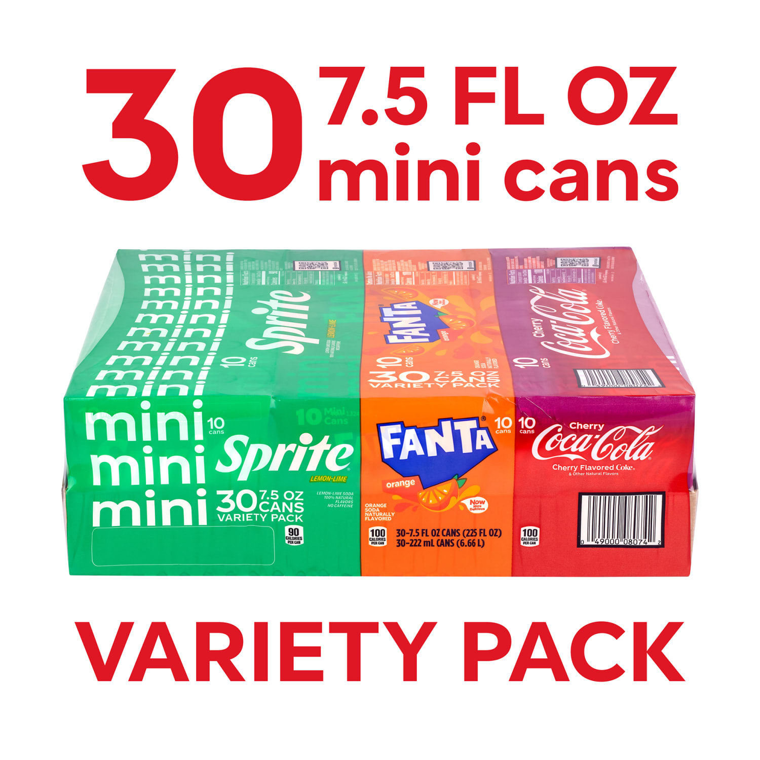Coca-Cola Mini Cans Soda Variety Pack, 7.5 Oz, Pack Of 30 Cans - Image 4
