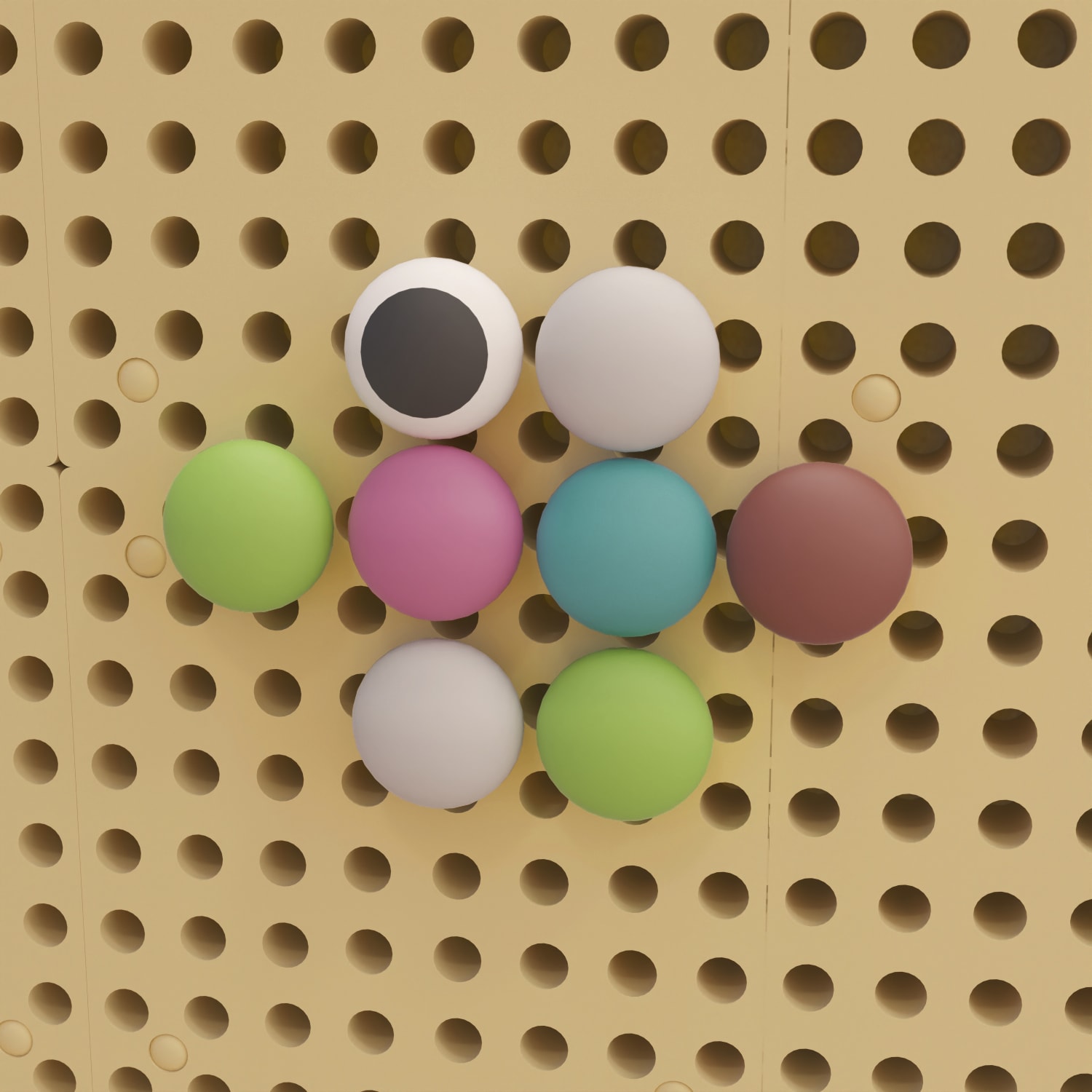 Flash Furniture Bright Beginnings Commercial Grade 64-Piece Jumbo Peg Accessory Pack For Modular STEAM Walls, Multicolor Pastel - Image 6