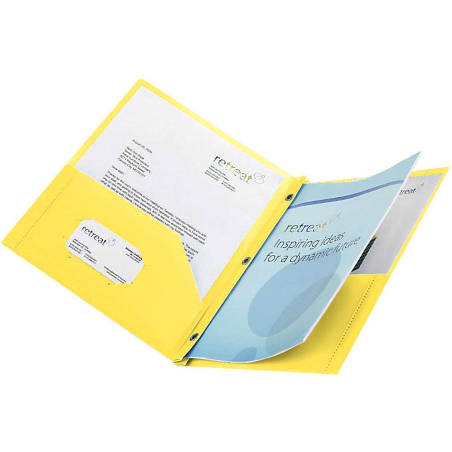 Office Depot Brand 2-Pocket School-Grade Poly Folder with Prongs, Letter Size, Yellow - Image 5