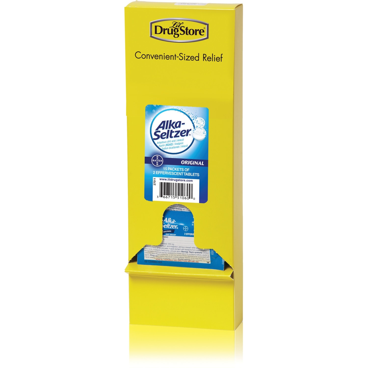 Lil Drugstore Alka-Seltzer, 2 Per Packet, Box Of 15 Packets - Image 3