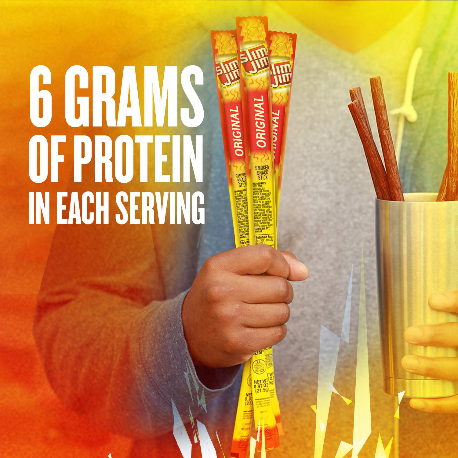 Giant Slim Jim Snacks, 0.97 Oz, Pack Of 24 - Image 3