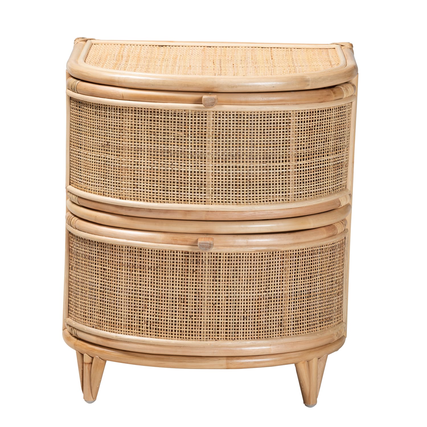 bali & pari Oleta Natural Rattan 2-Drawer Nightstand, 24inH x 21-5/16inW x 17-3/4inD, Natural Brown - Image 4