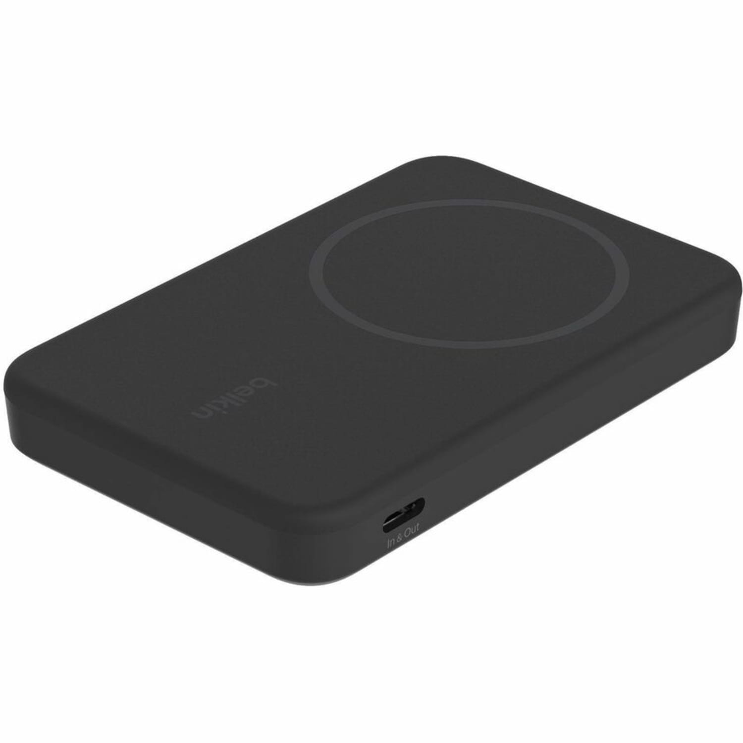 Belkin 15W Wireless Magnetic Power Bank w/ Stand, Qi2 - 5K mAh - 1xUSB-C - Portable Charger - w/ USB-C to USB-C Cable - Black - 5000 mAh - Black - Image 3