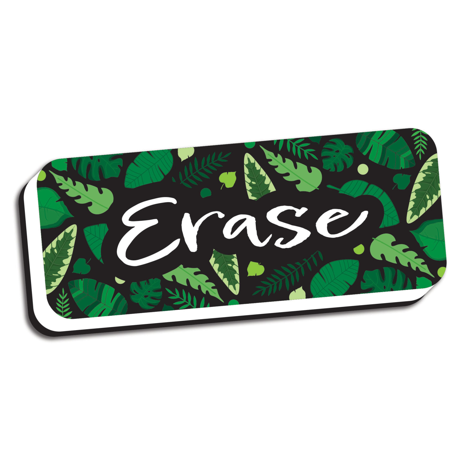 Ashley Productions Magnetic Whiteboard Eraser, Greenery With Erase, 2in x 5in, Pack Of 6 - Image 3