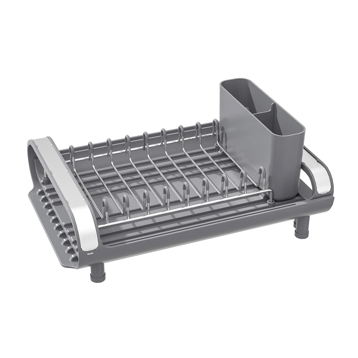 Better Houseware Compact Expanding Dish Rack, 5-1/4inH x 7-3/4inW x 10-3/4inD, Gray - Image 3