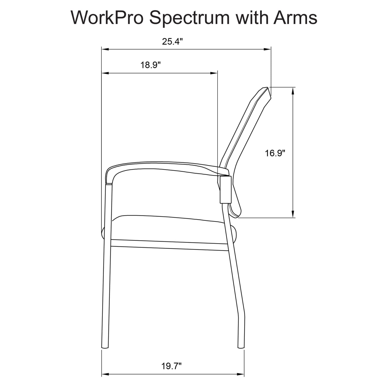 WorkPro Spectrum Series MeshVinyl Stacking Guest Chair With Antimicrobial Protection With Arms Gray Set Of 2 Chairs BIFMA Compliant PopularChairscom