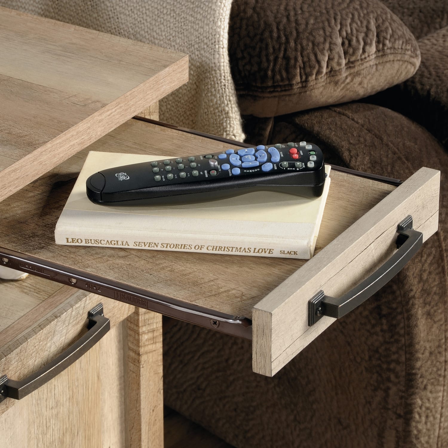 Sauder Cannery Bridge Side Table, Rectangular, Lintel Oak - Image 6