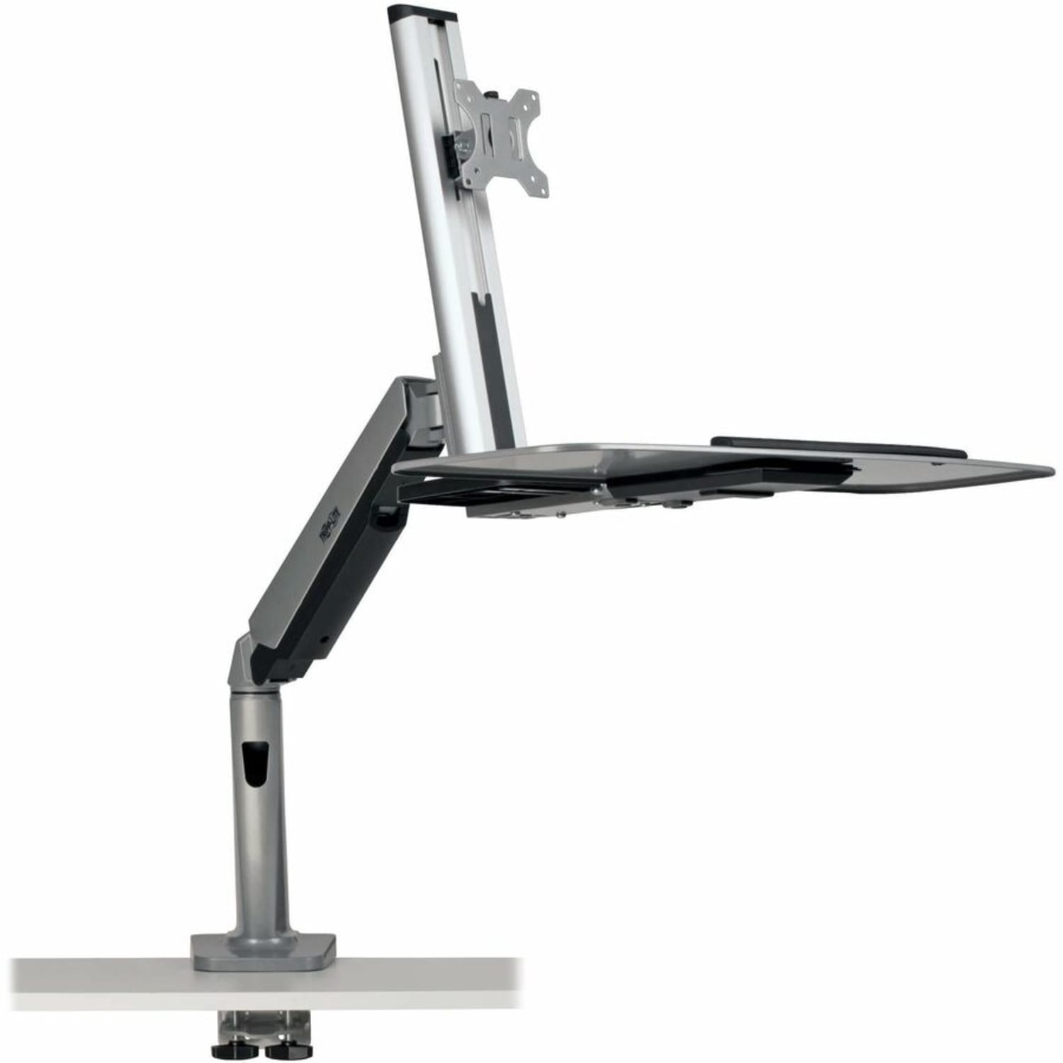 Tripp Lite WorkWise Desk-Mounted Workstation, Single Display - plastic, steel - black - screen size: 13in-32in - desktop - Image 3