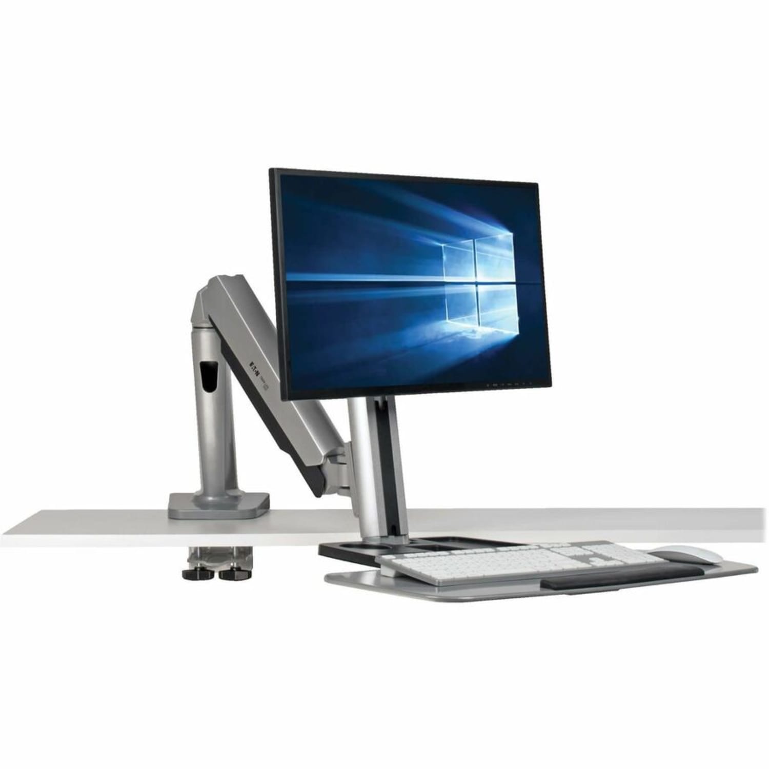 Tripp Lite WorkWise Desk-Mounted Workstation, Single Display - plastic, steel - black - screen size: 13in-32in - desktop - Image 4