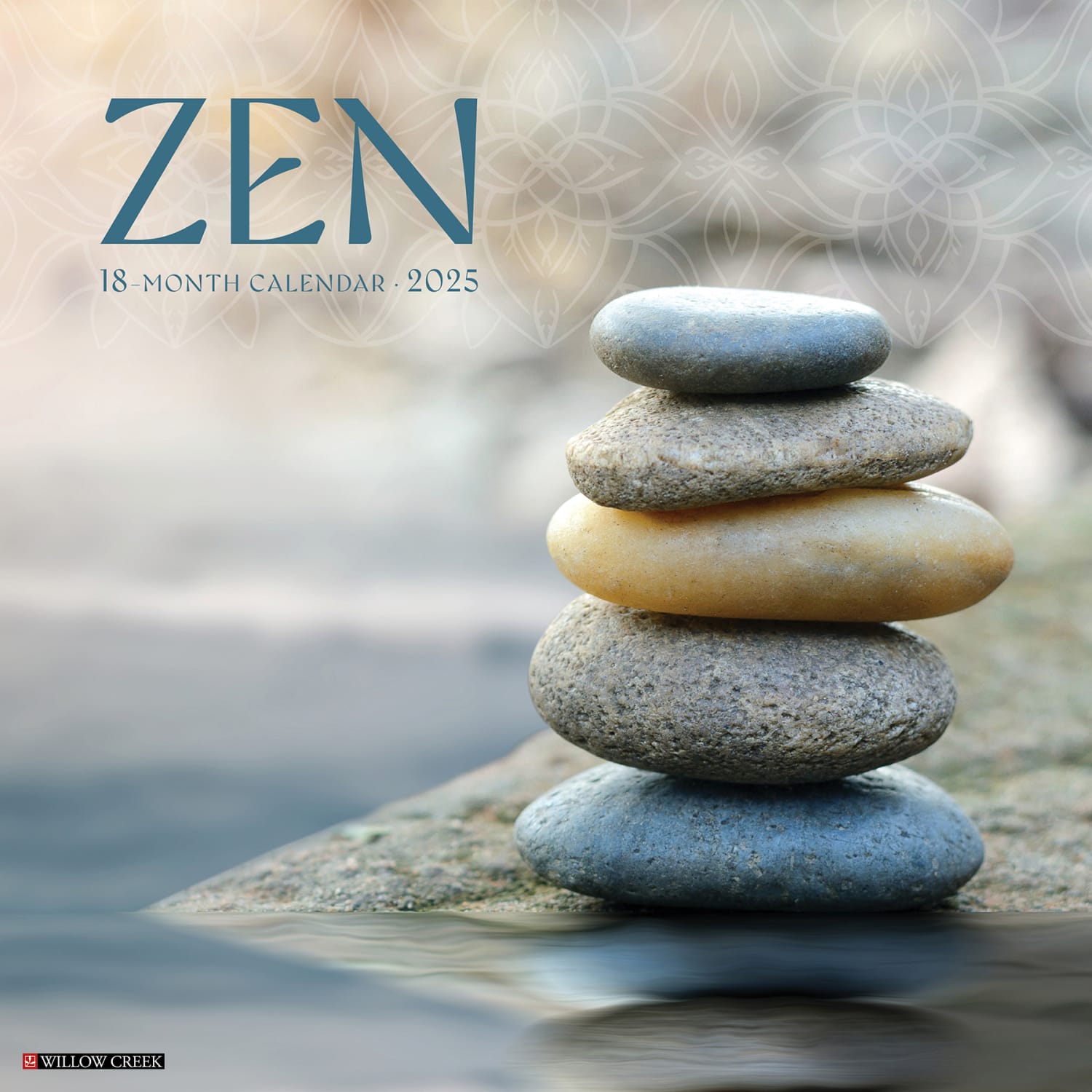 2025 Willow Creek Press Wall Calendar, 12in x 12in, Zen, January 2025 To December 2025, 45596