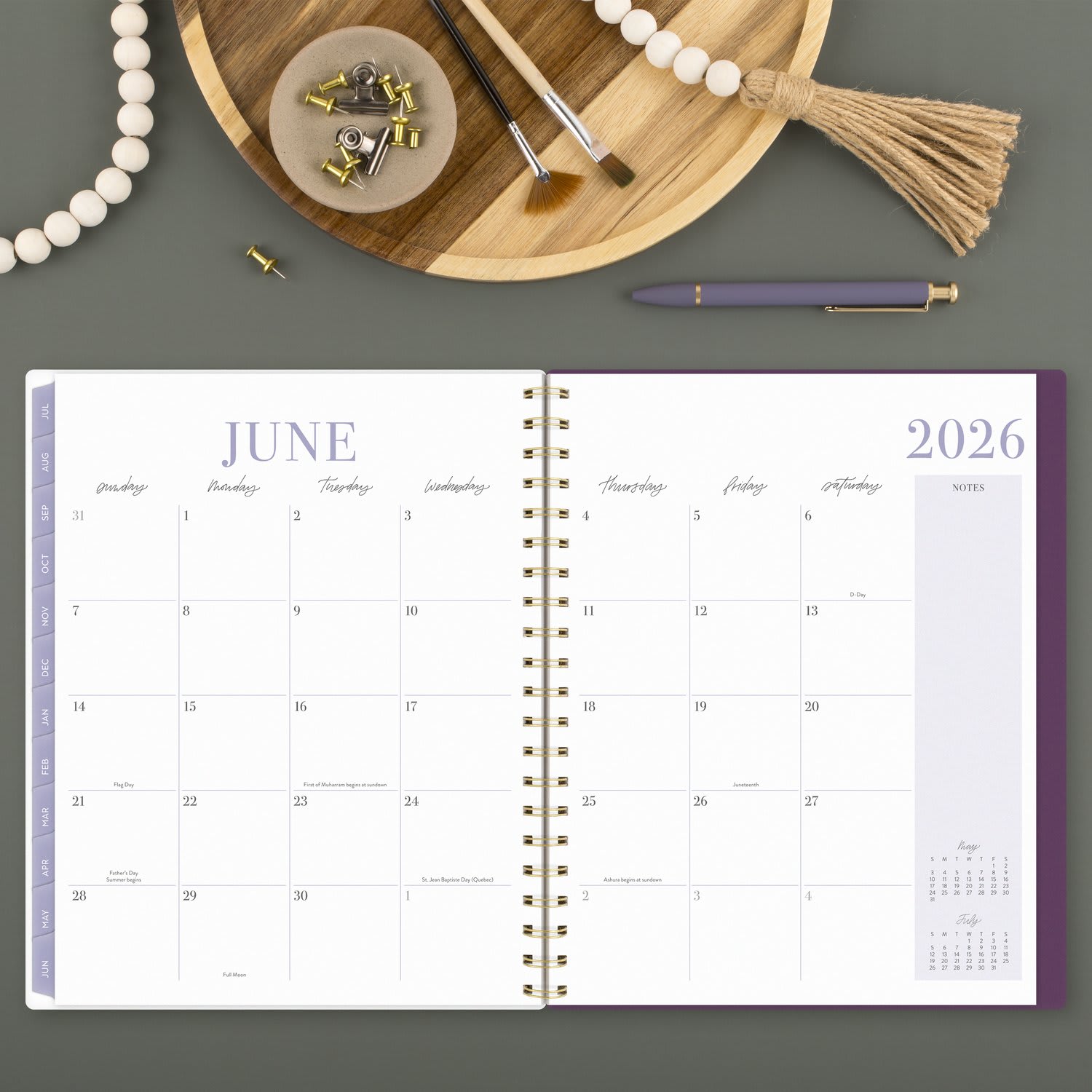 Leah Bisch for Cambridge Academic 2025-2026 Weekly Monthly Planner, Petite Floral, Large, 8 1/2in x 11in - Image 4