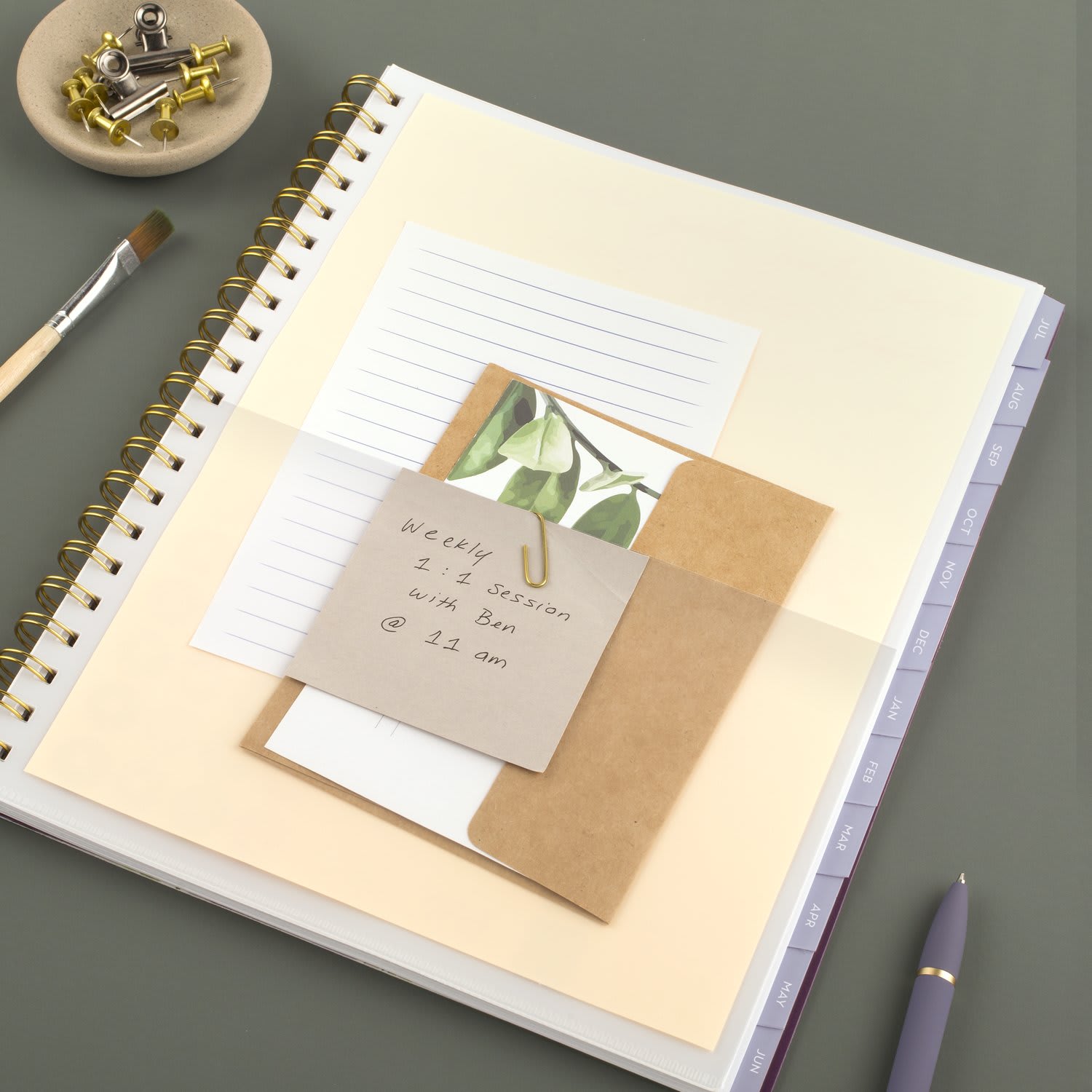 Leah Bisch for Cambridge Academic 2025-2026 Weekly Monthly Planner, Petite Floral, Large, 8 1/2in x 11in - Image 6