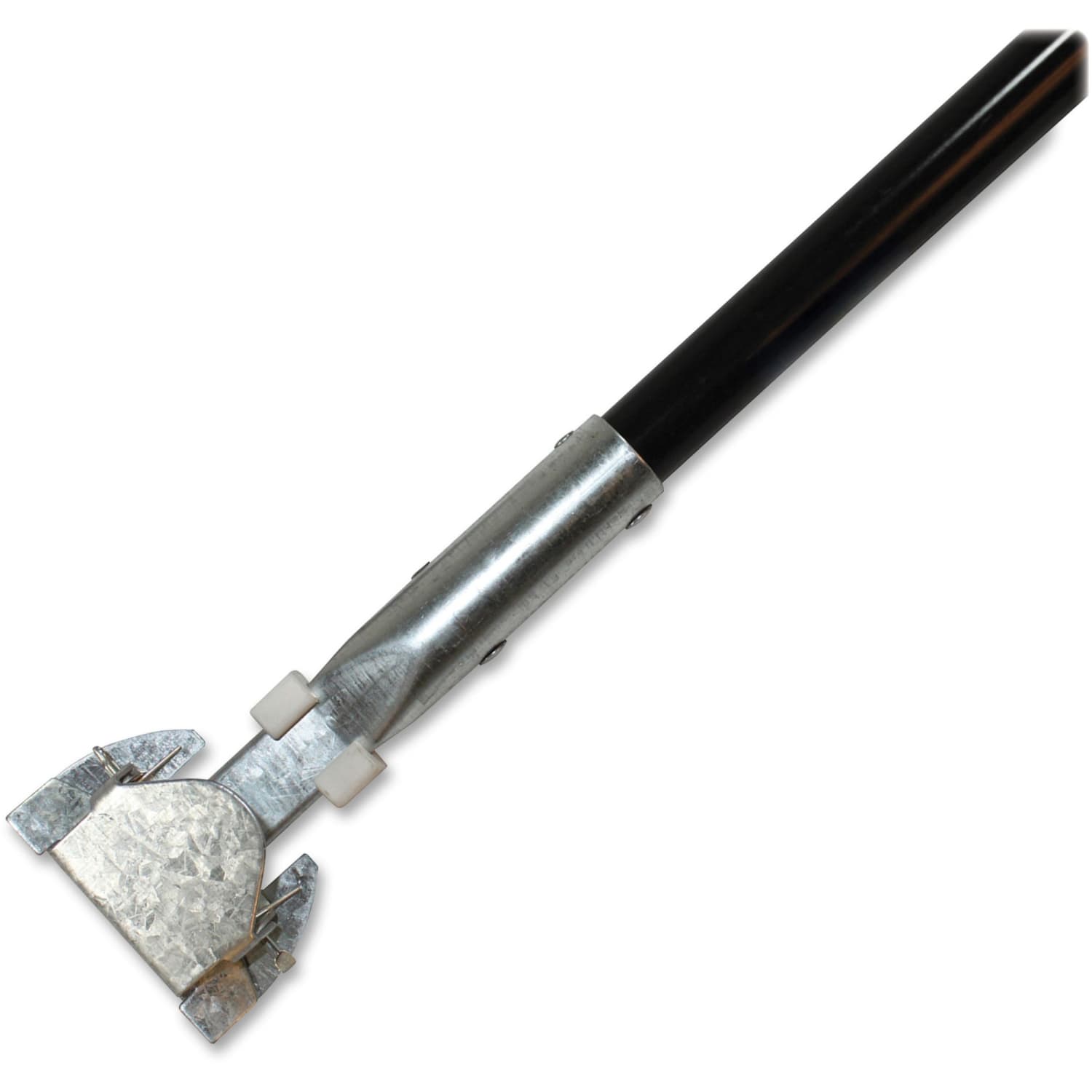 Genuine Joe Clip-on Dust Mop Steel Handle - Black - Vinyl, Steel - Image 3