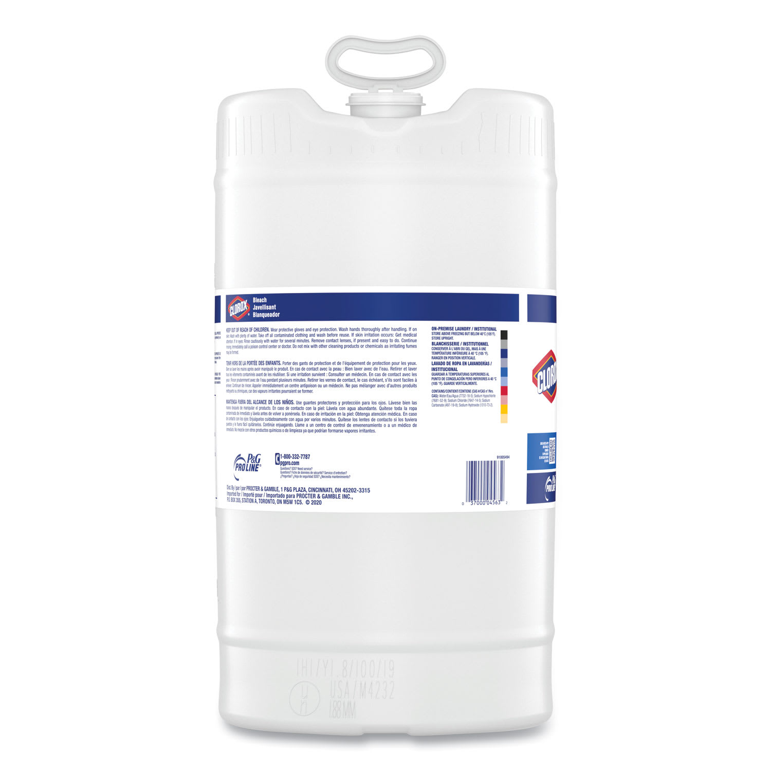 P&G Pro Line Clorox Bleach Laundry Additive, 15 gal Closed Loop Container - Image 4