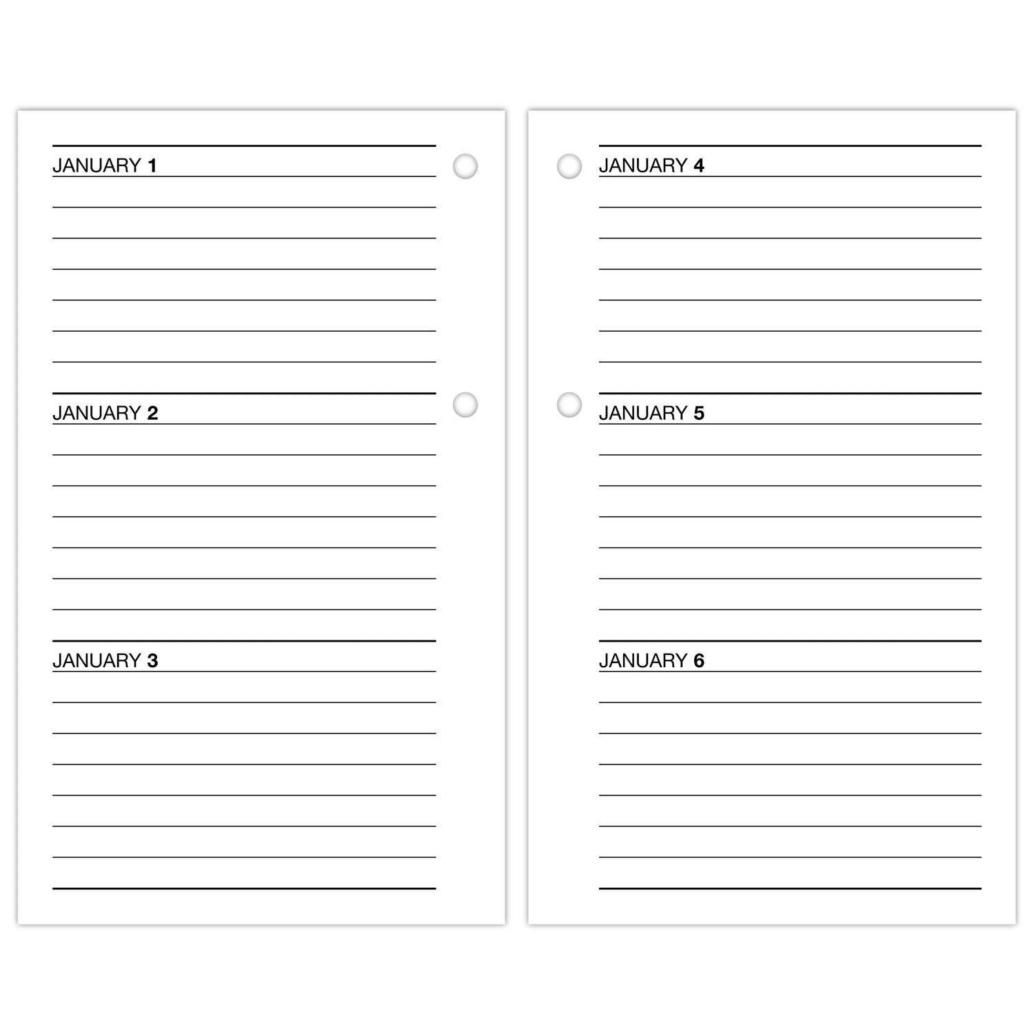 AT-A-GLANCE 2027 Recycled Daily Loose-Leaf Desk Calendar Refill, Standard, 3 1/2in x 6in - Image 5