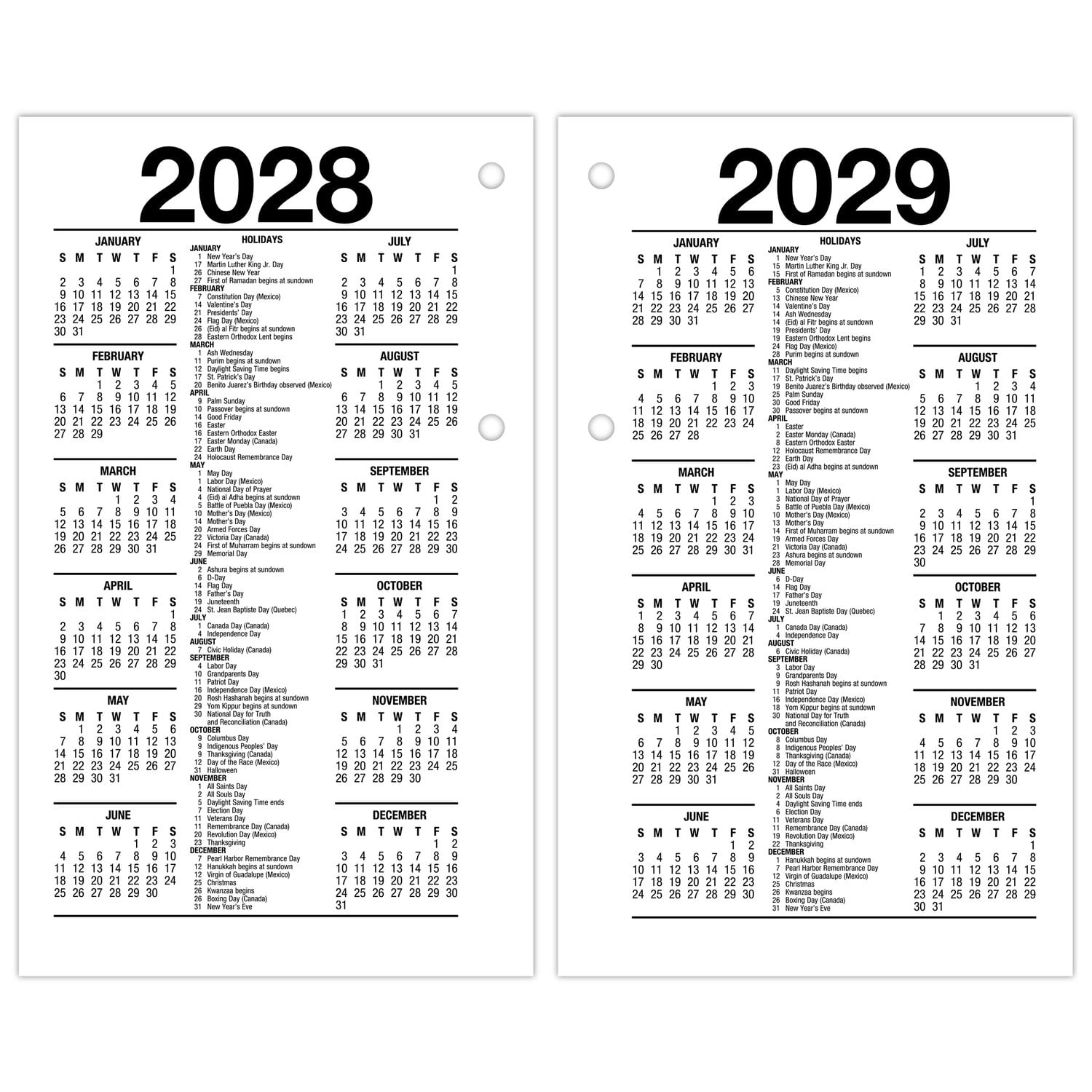 AT-A-GLANCE 2027 Recycled Daily Loose-Leaf Desk Calendar Refill, Standard, 3 1/2in x 6in - Image 6