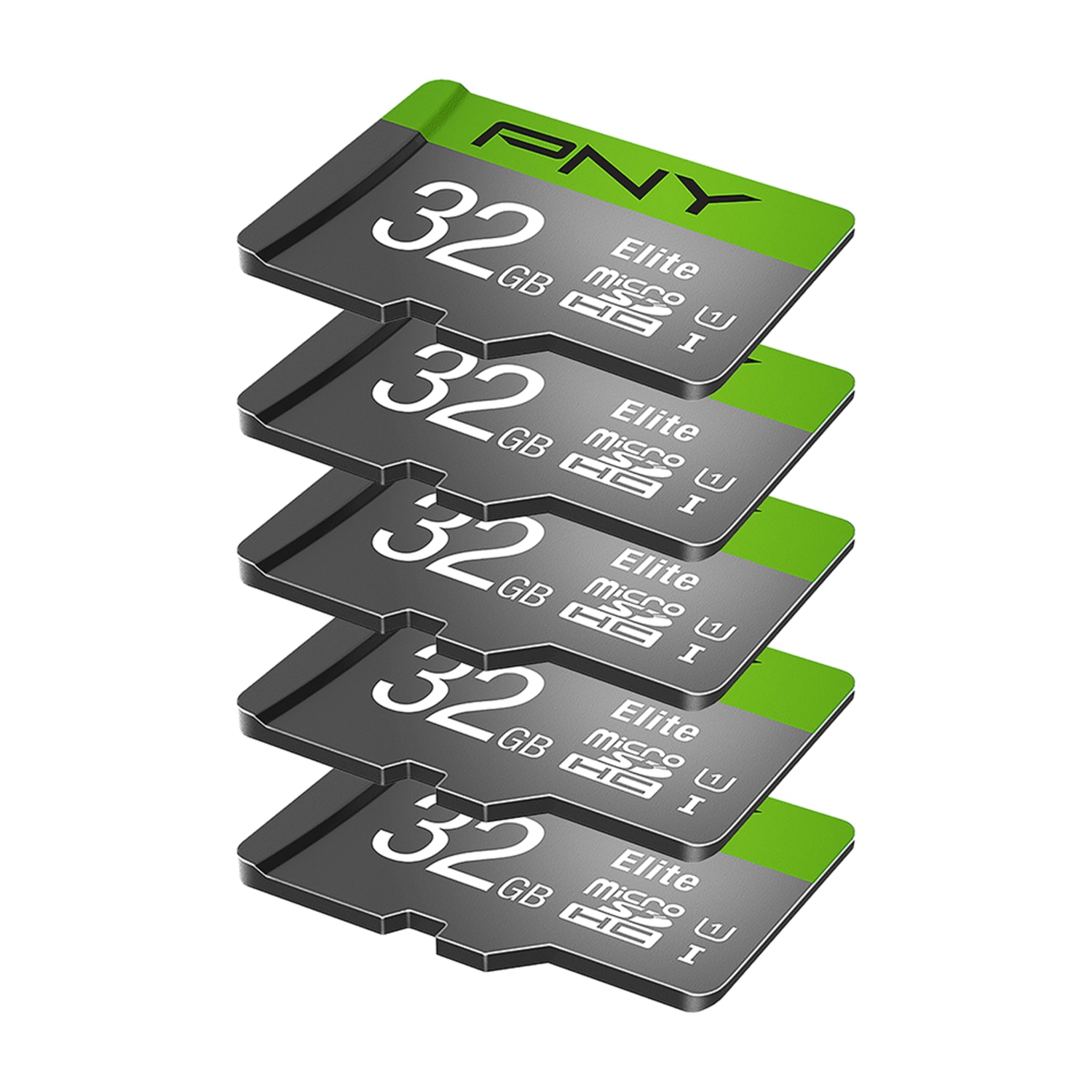 PNY Elite Class 10 U1 100 Mbps microSDHC Flash Memory Cards, 32GB, Pack Of 5 Memory Cards - Image 4