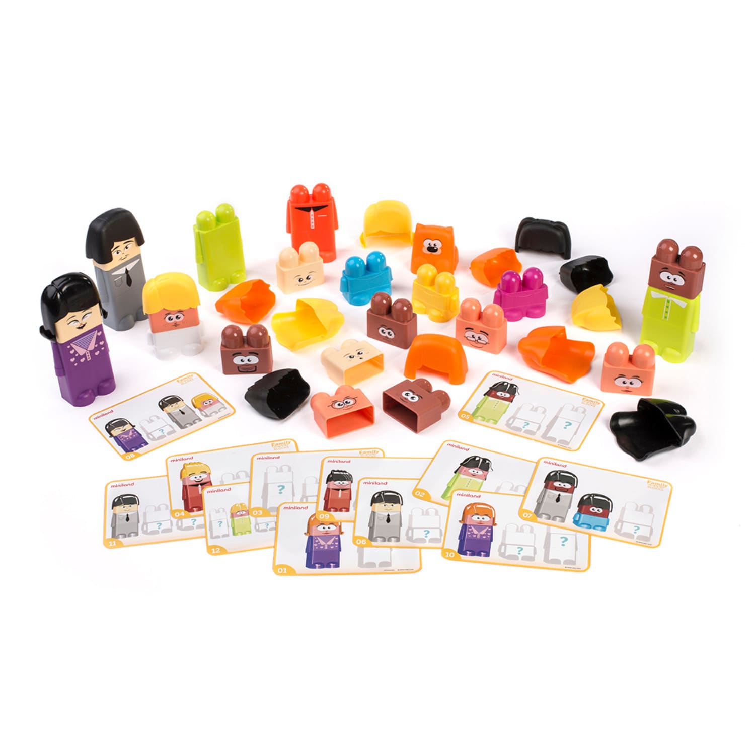 Miniland Educational Family Diversity Blocks, Multicolor, Grade K To 2, Set Of 45 Blocks - Image 3