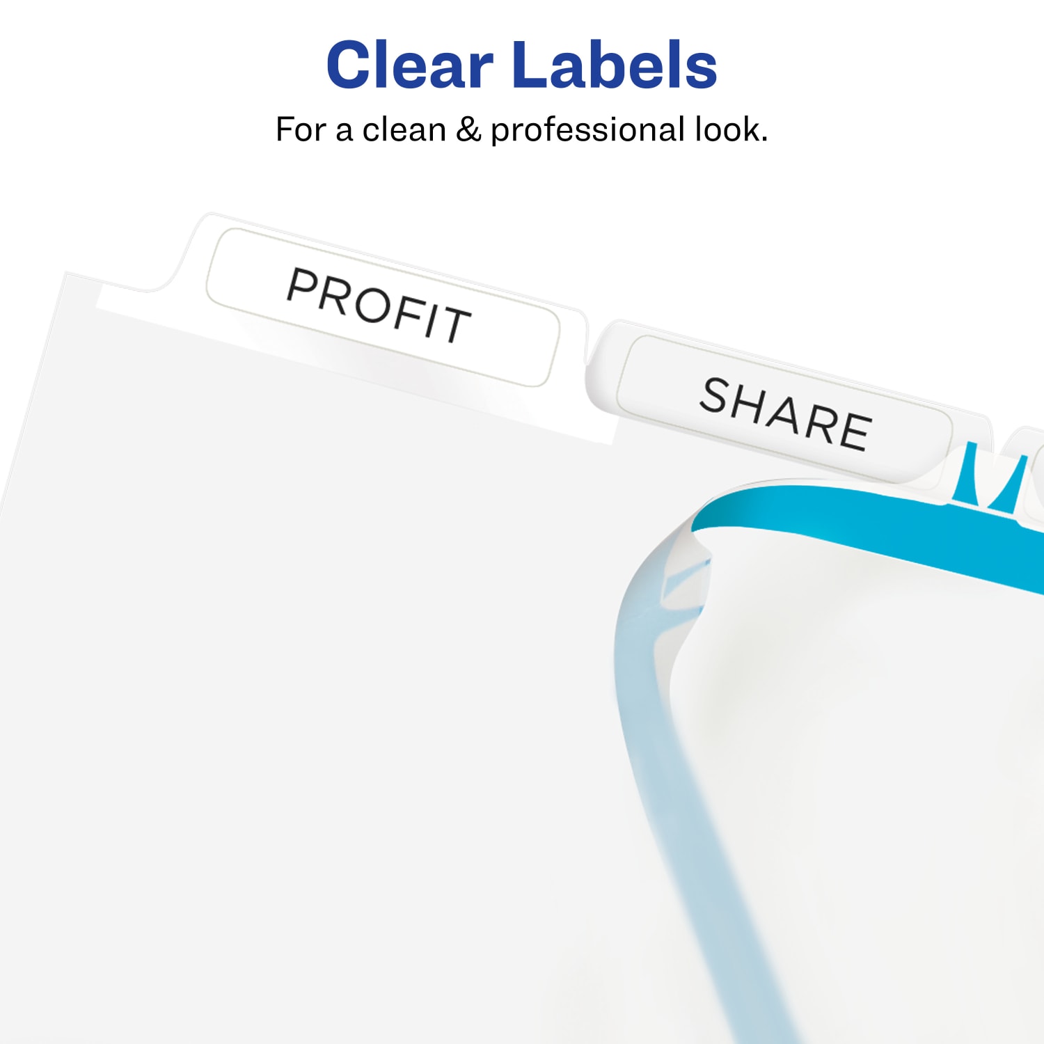 Avery EcoFriendly Index Maker Clear Label Dividers, 8 1/2in x 11in, White, 5 Tabs Per Set, 5 Sets Per Pack - Image 4