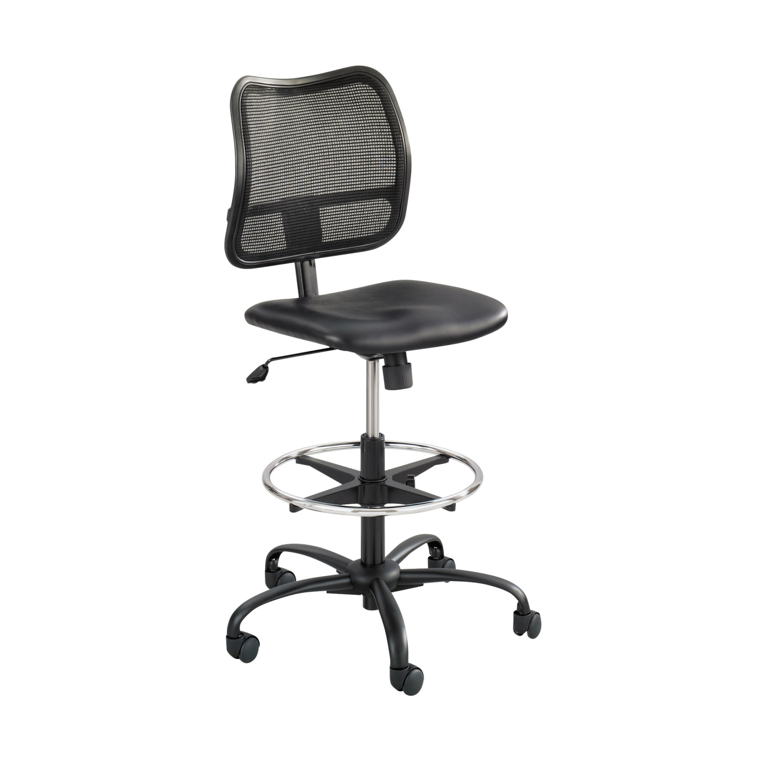 Safco Vue Mesh/Vinyl Chair, Black