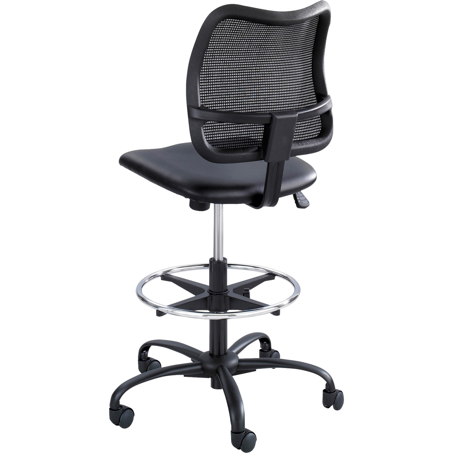 Safco Vue Mesh/Vinyl Chair, Black - Image 5