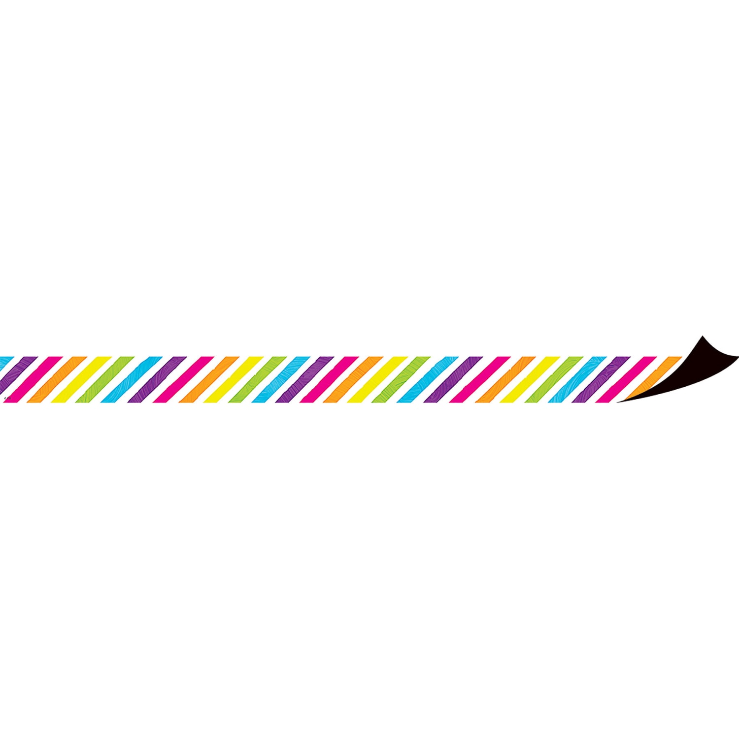Teacher Created Resources Magnetic Borders, 24in x 1-1/2in, Brights 4Ever Stripes, 12 Borders Per Pack, Set Of 2 Packs - Image 3