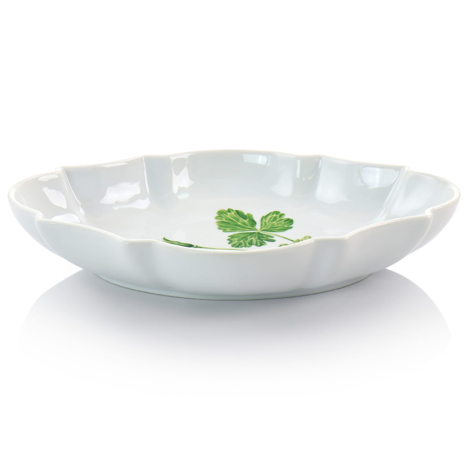 Martha Stewart Botanical Garden Fine Ceramic Serving Platter, 13in, White - Image 3