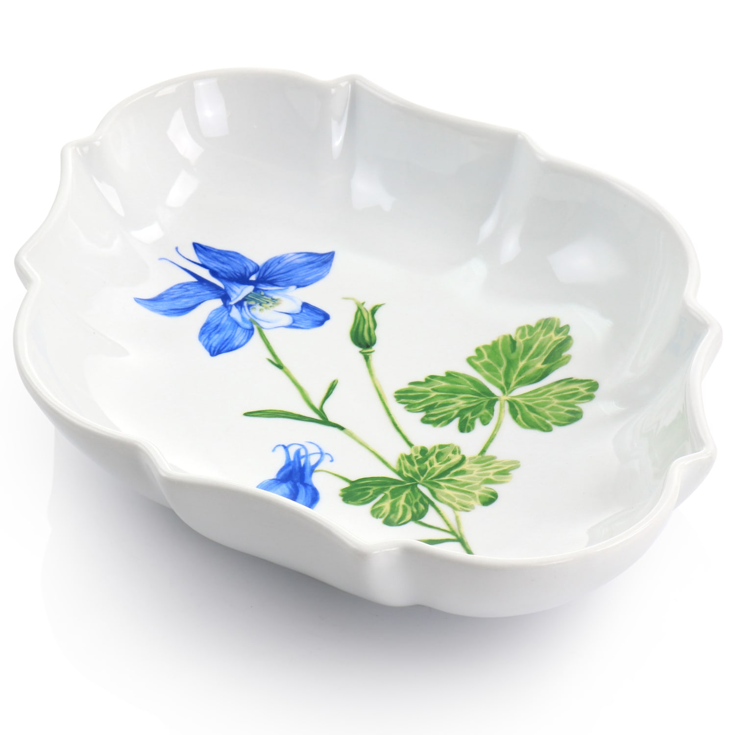 Martha Stewart Botanical Garden Fine Ceramic Serving Platter, 13in, White - Image 6