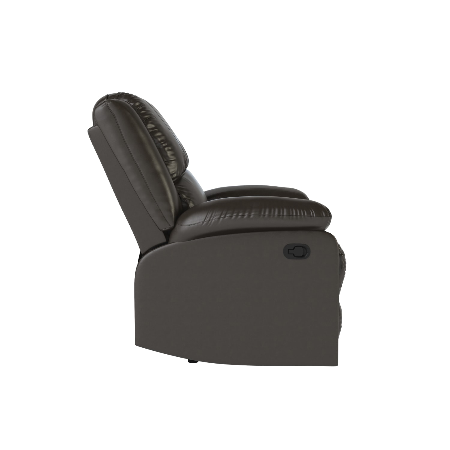 Relax A Lounger Price Faux Leather Manual Recliner, Java - Image 8