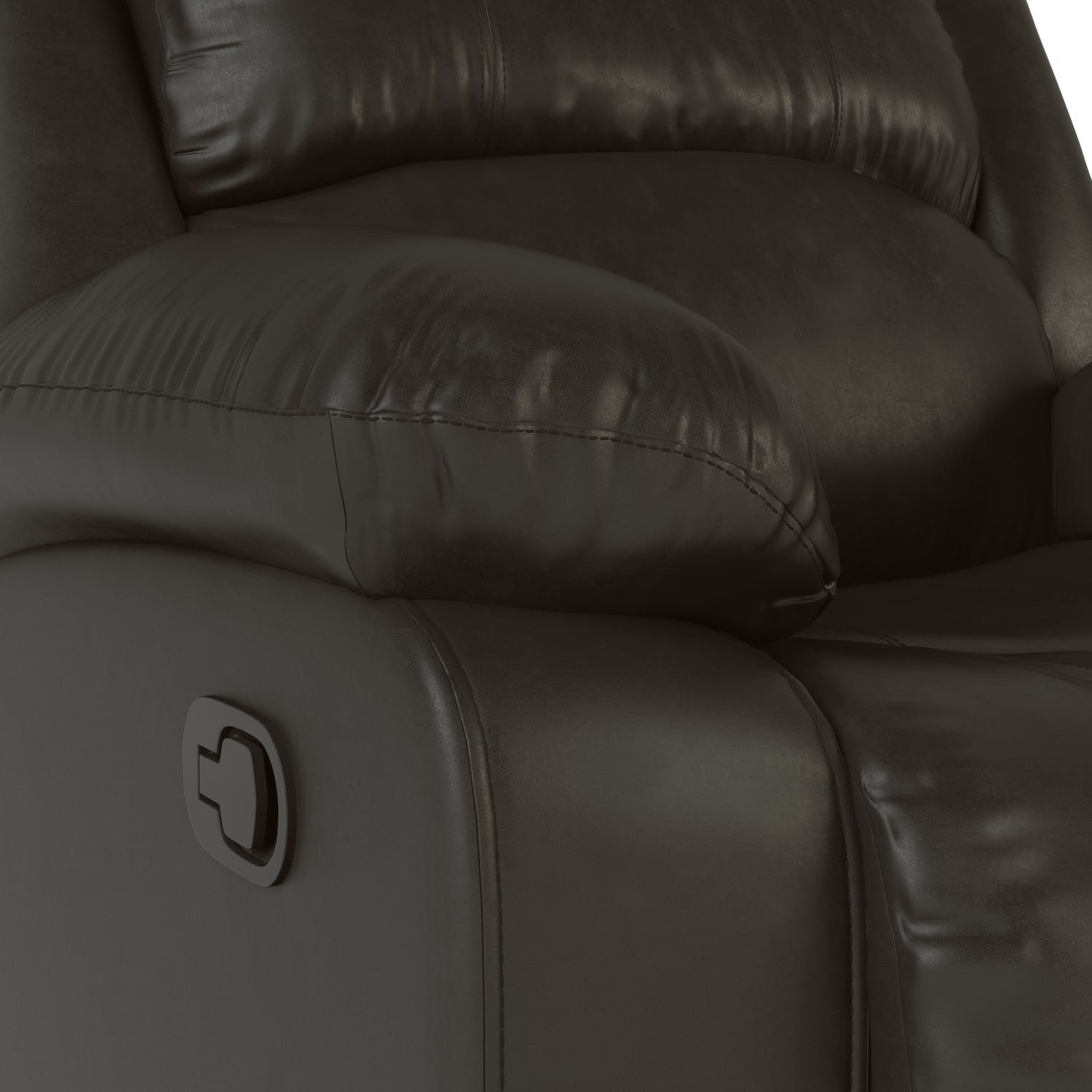 Relax A Lounger Price Faux Leather Manual Recliner, Java - Image 10