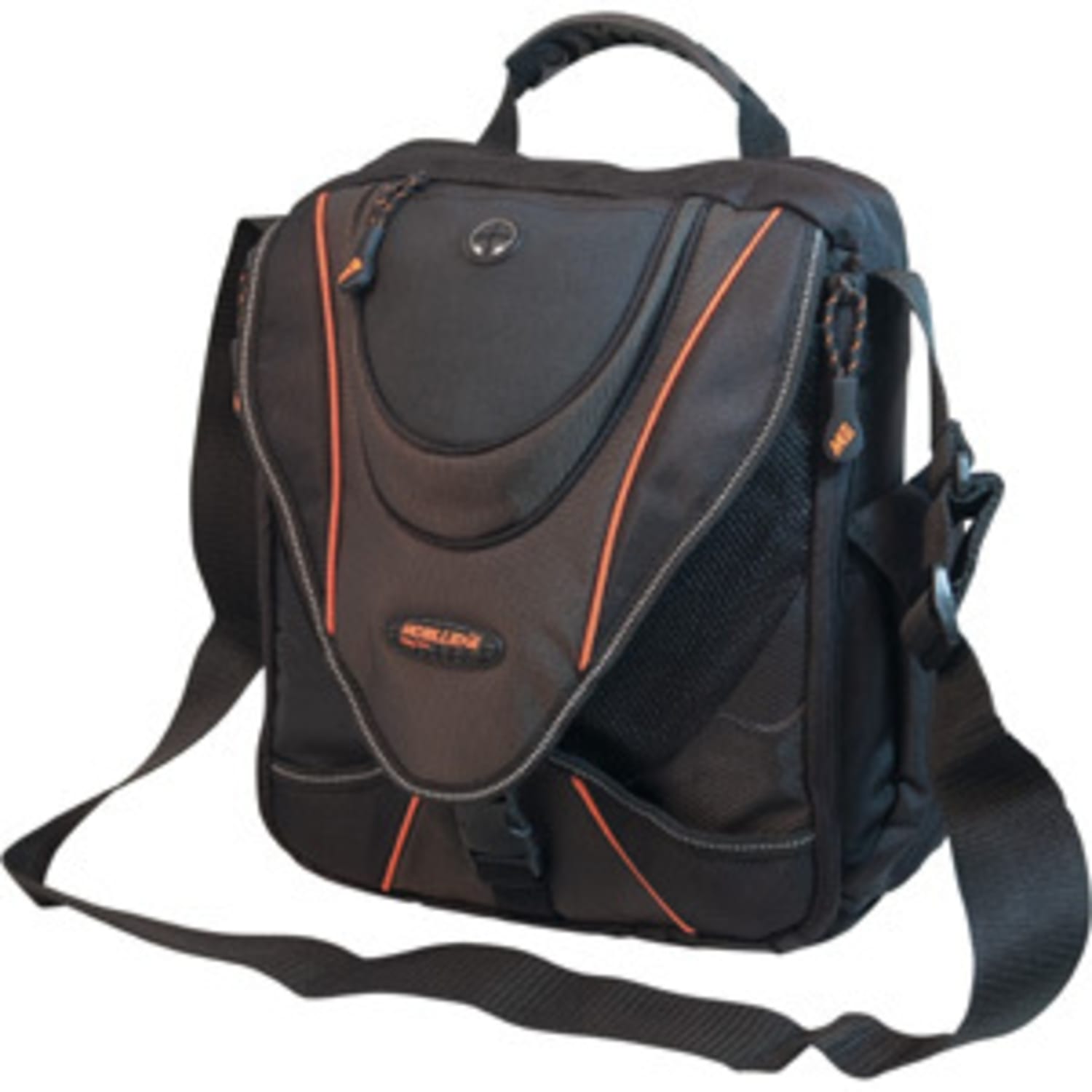 Mobile Edge 13.3in Mini Messenger Bag - Black with Orange Trim - Image 4