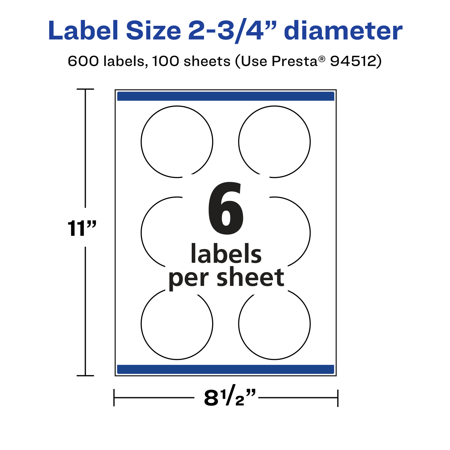 Avery Glossy Permanent Labels With Sure Feed, 94512-CGF100, Round, 2-3/4in Diameter, Clear, Pack Of 600 - Image 6