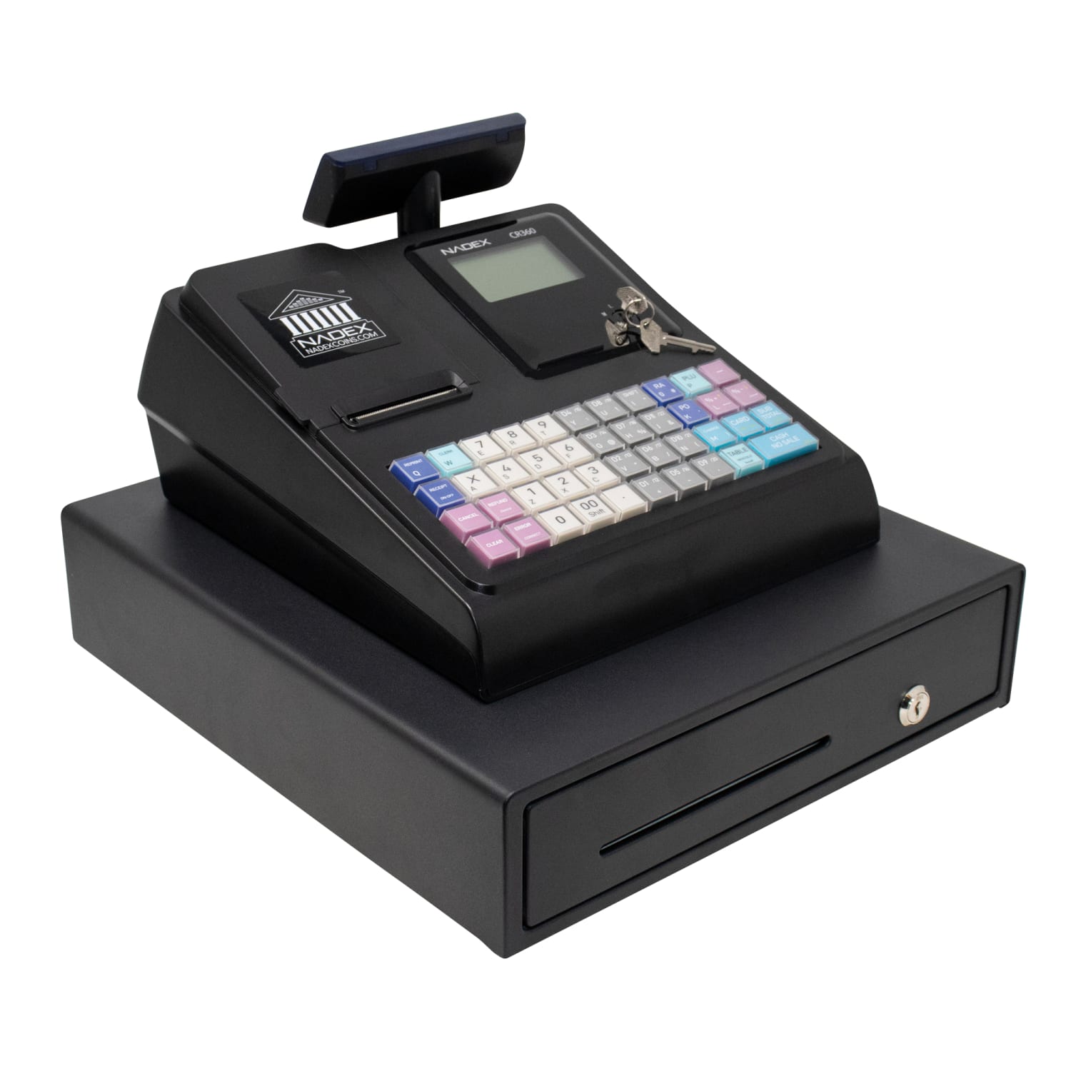 Nadex Coins Thermal-Print Electronic Cash Register, Black, NWHNXTE1376 - Image 3