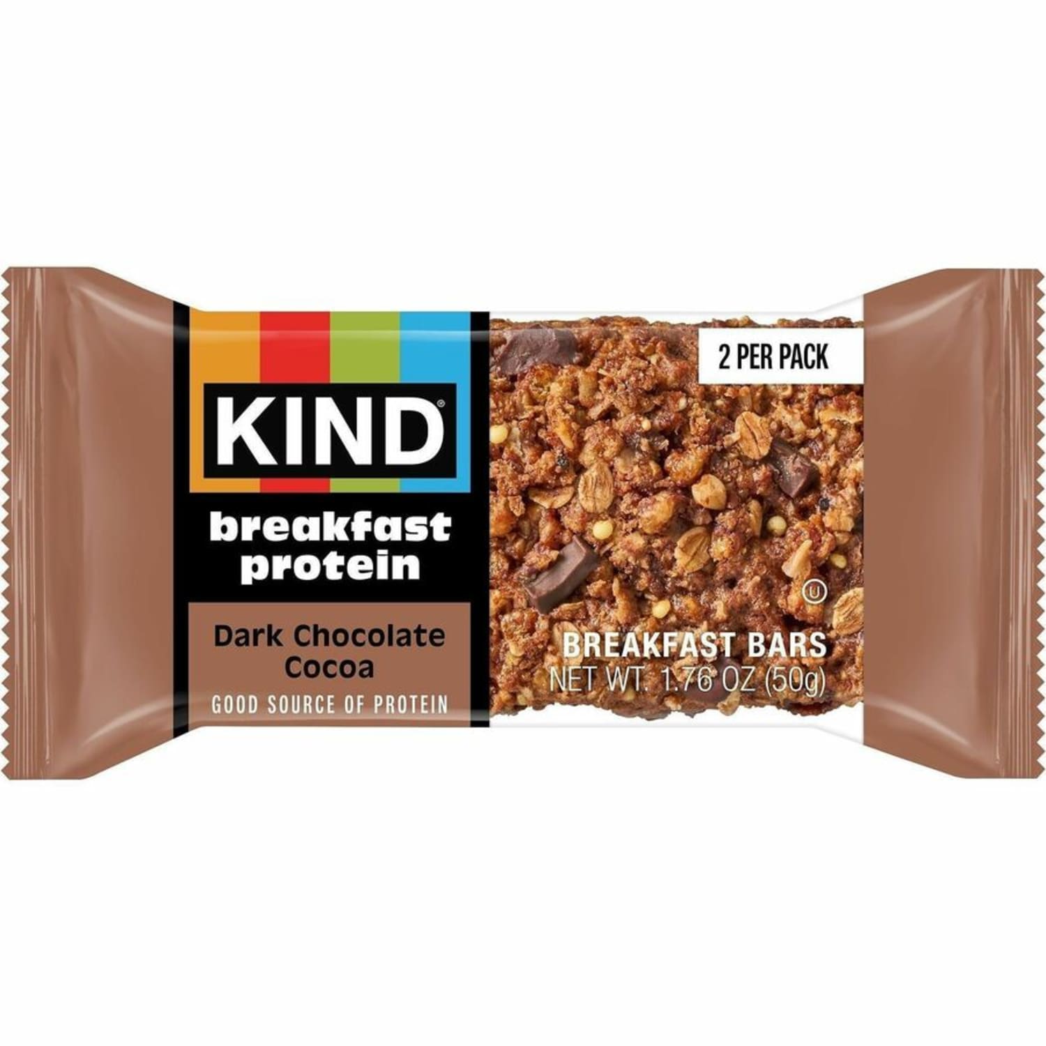 KIND Breakfast Protein Bars - Gluten-free, Dairy-free, Low Sodium, Trans Fat Free, Peanut-free - Dark Chocolate Cocoa - 1.76 oz - 6 / Box - Image 5