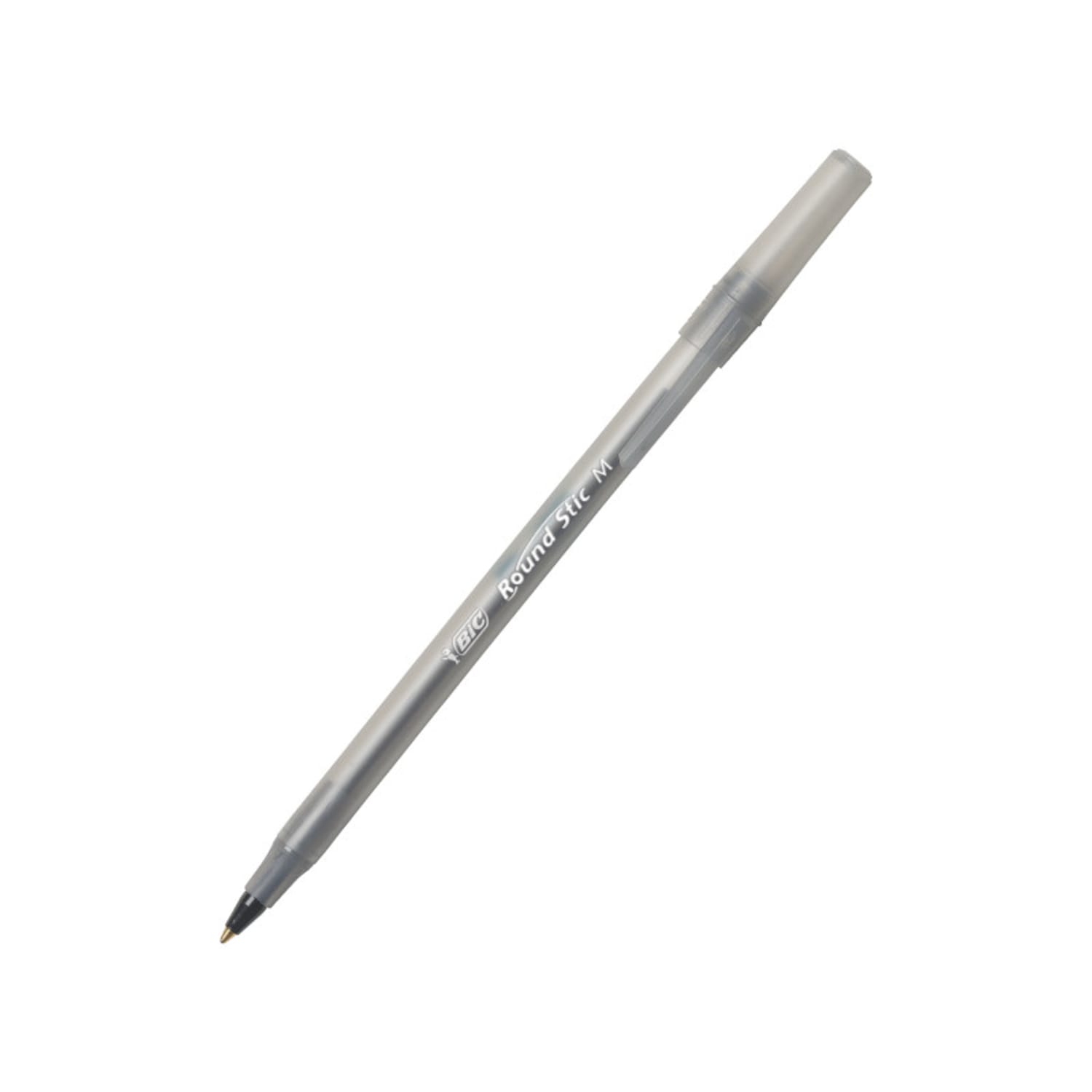 BIC Round Stic Ballpoint Pens, Medium Point, 1.0 mm, Translucent Barrels, Black Ink, Pack Of 500 Pens - Image 4