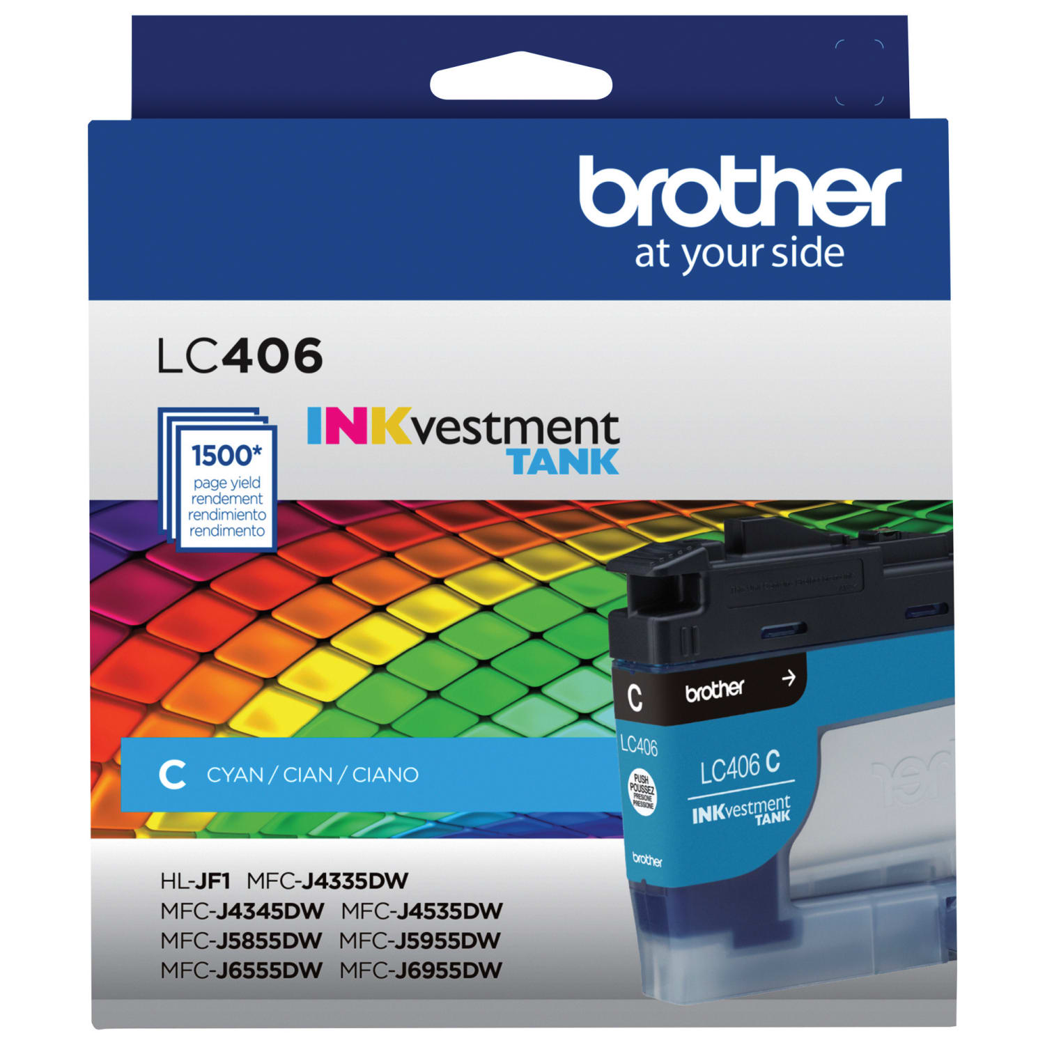 Brother LC406 INKvestment Cyan Ink Tank, LC406C - Image 3