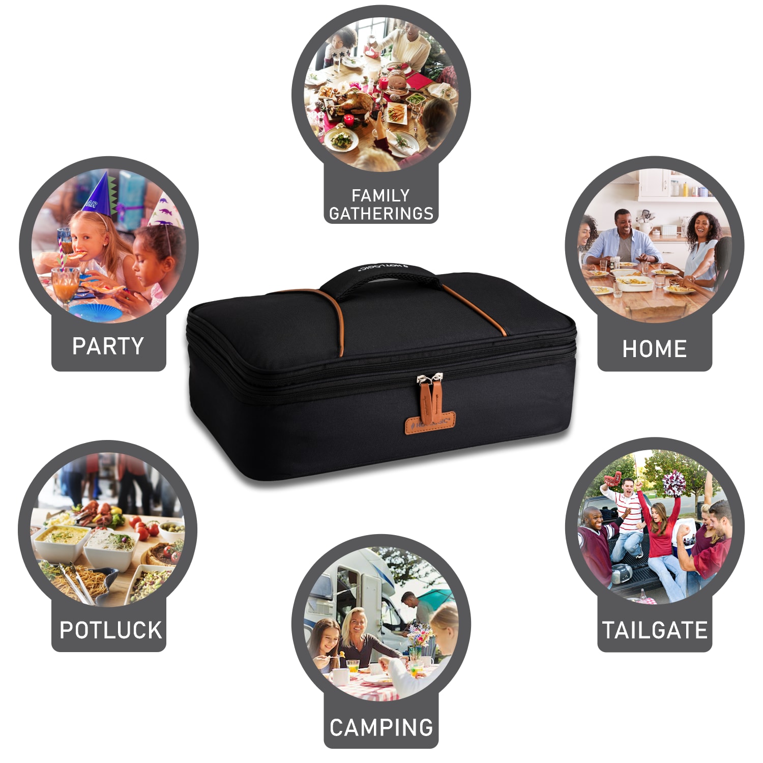HOTLOGIC Portable Casserole Expandable Max Oven XP, Black - Image 3