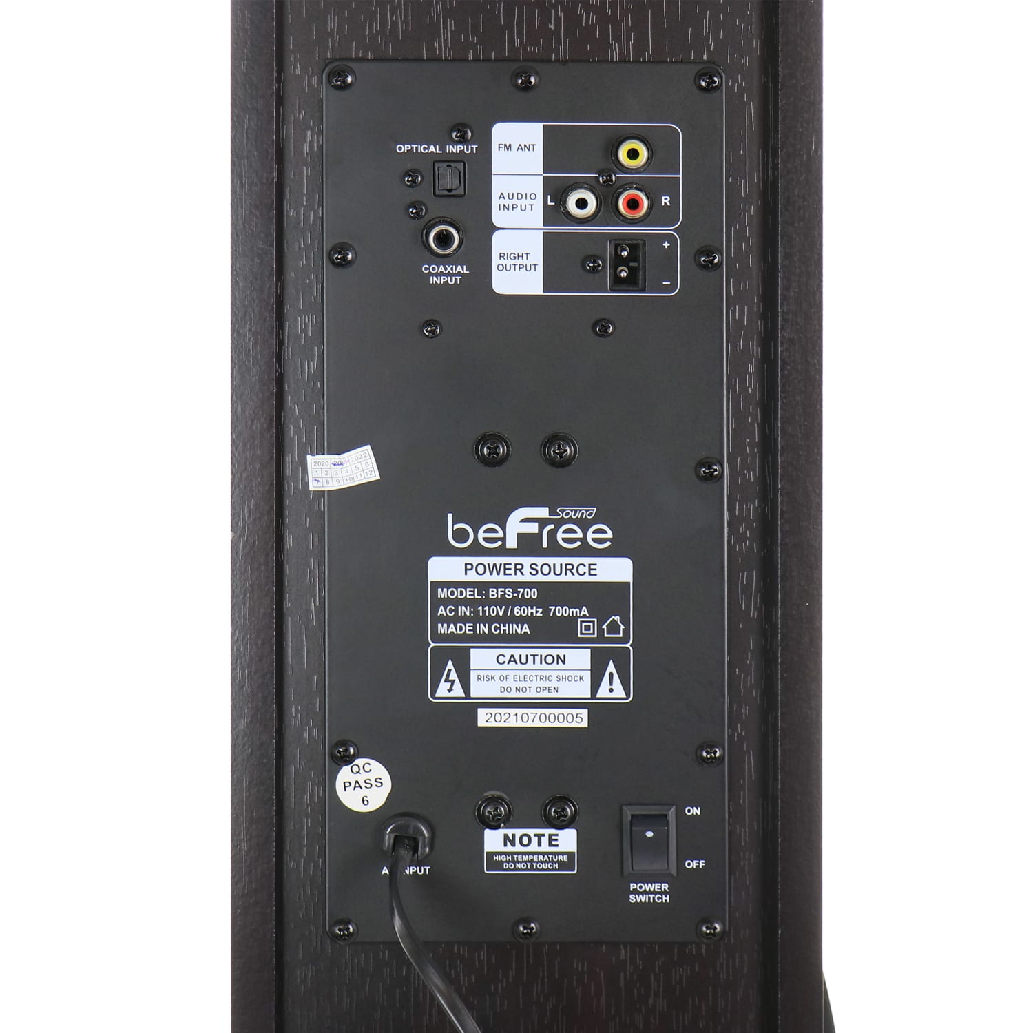 beFree Sound 2.1 Channel 995116496M 160-Watt Bluetooth Tower Speakers, Black - Image 4