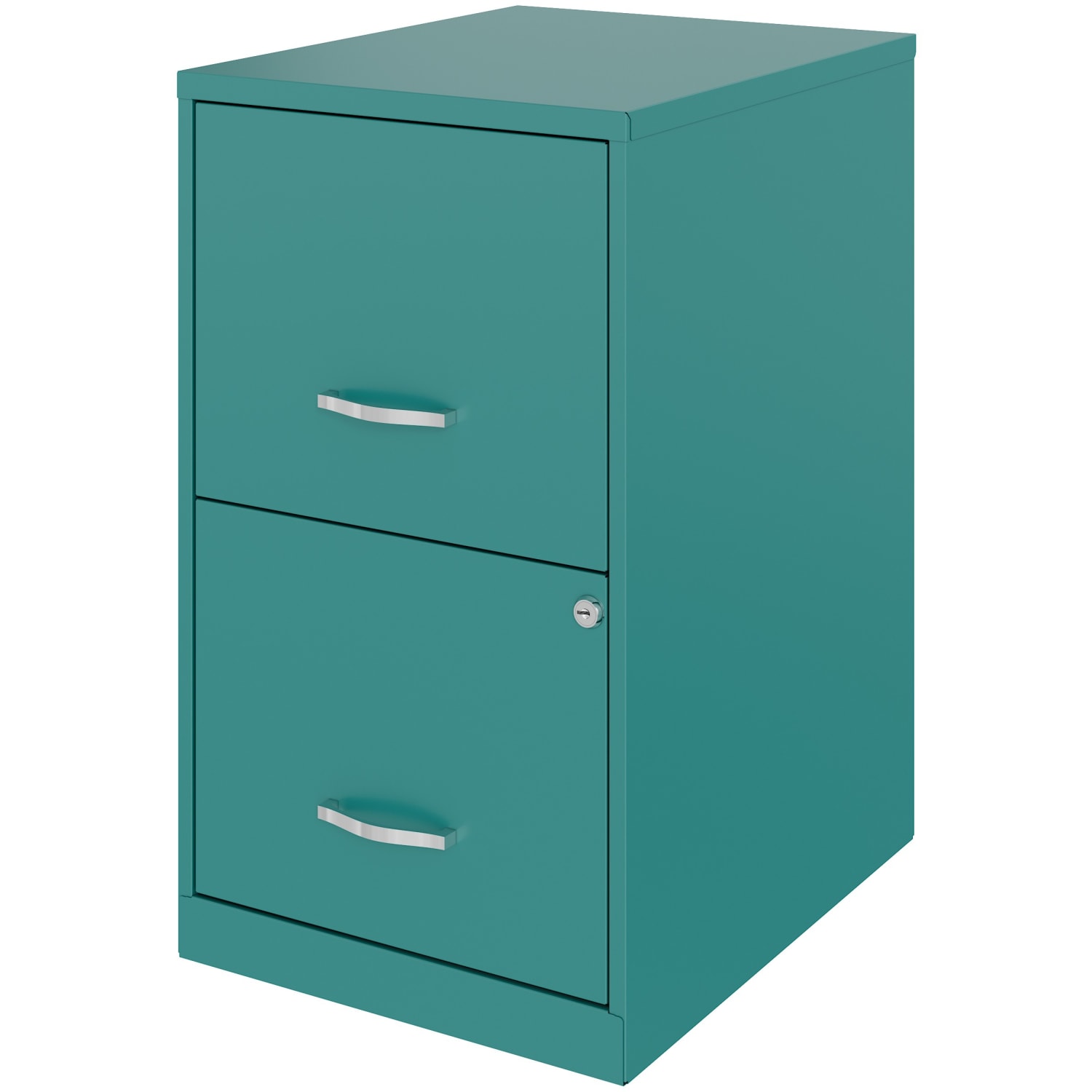 Realspace SOHO Smart 18inD Vertical 2-Drawer File Cabinet, Teal - Image 3