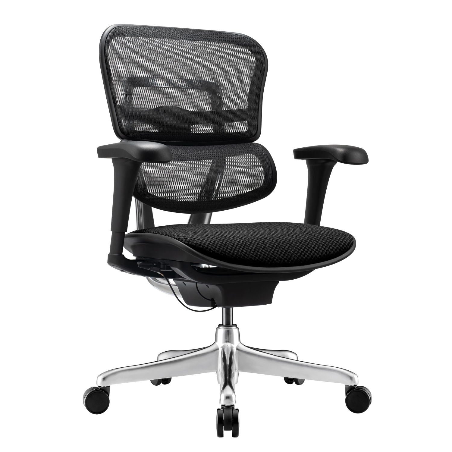 WorkPro 12000 V2 Series Ergonomic Mesh/Fabric High-Back Office Chair, Black/Black, BIFMA Compliant, ERGOFIT2