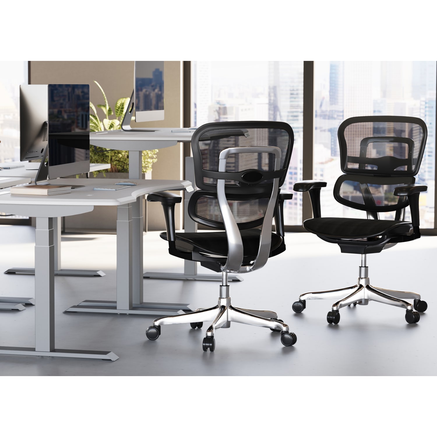 WorkPro 12000 V2 Series Ergonomic Mesh/Fabric High-Back Office Chair, Black/Black, BIFMA Compliant, ERGOFIT2 - Image 10