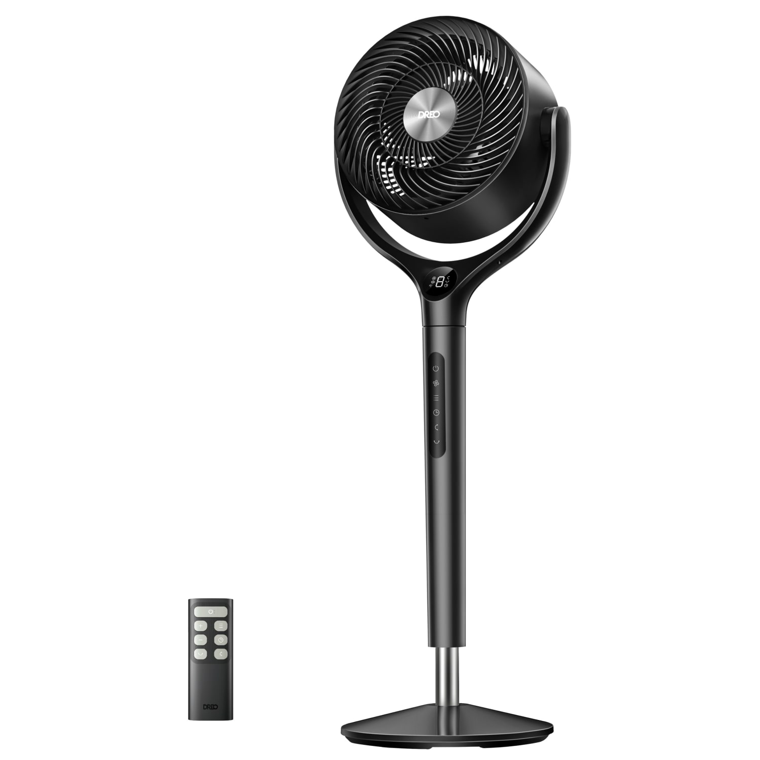 Dreo 9in Air Circulator Pedestal Floor Fan, Black, Total Qty 1, DRHPF022