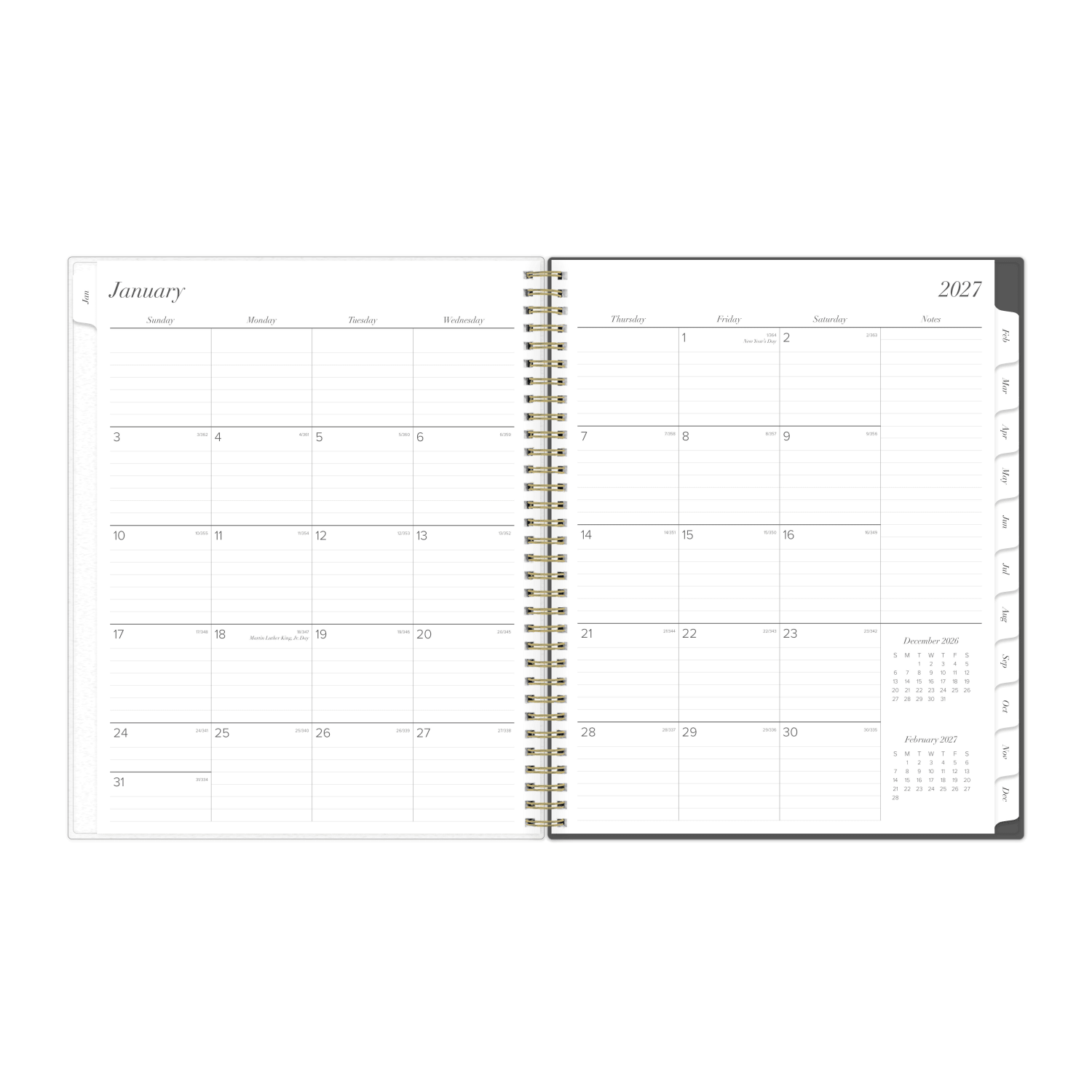 2027 Blue Sky Merrie Dark Weekly/Monthly (18-Month) Planning Calendar, 8.5x11, 0%, Frosted PP, Jan-Dec, RY27 - Image 4