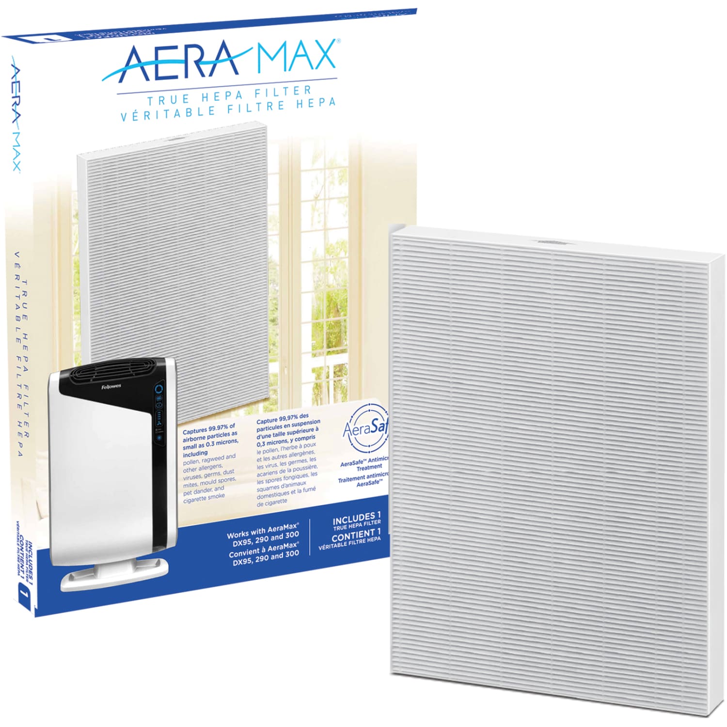 Fellowes AeraMax True HEPA Filters, 16-5/16inH x 12-11/16inW x 1-1/4inD, Pack Of 4 Filters - Image 3