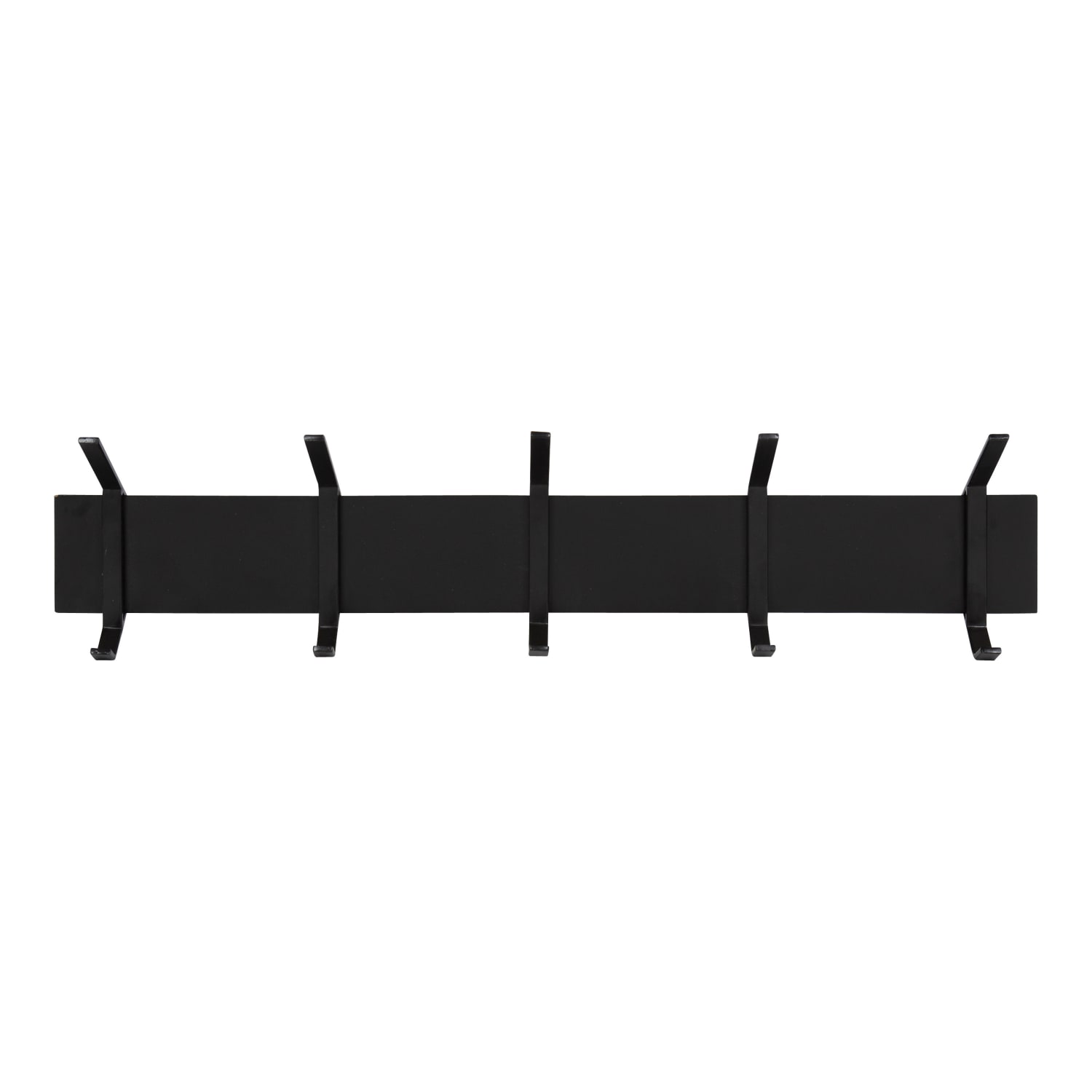 Kate and Laurel Rossmore Wood And Metal 5-Hook Shelf, 4-3/8inH x 29-15/16inW x 7-1/4inD, Black - Image 3