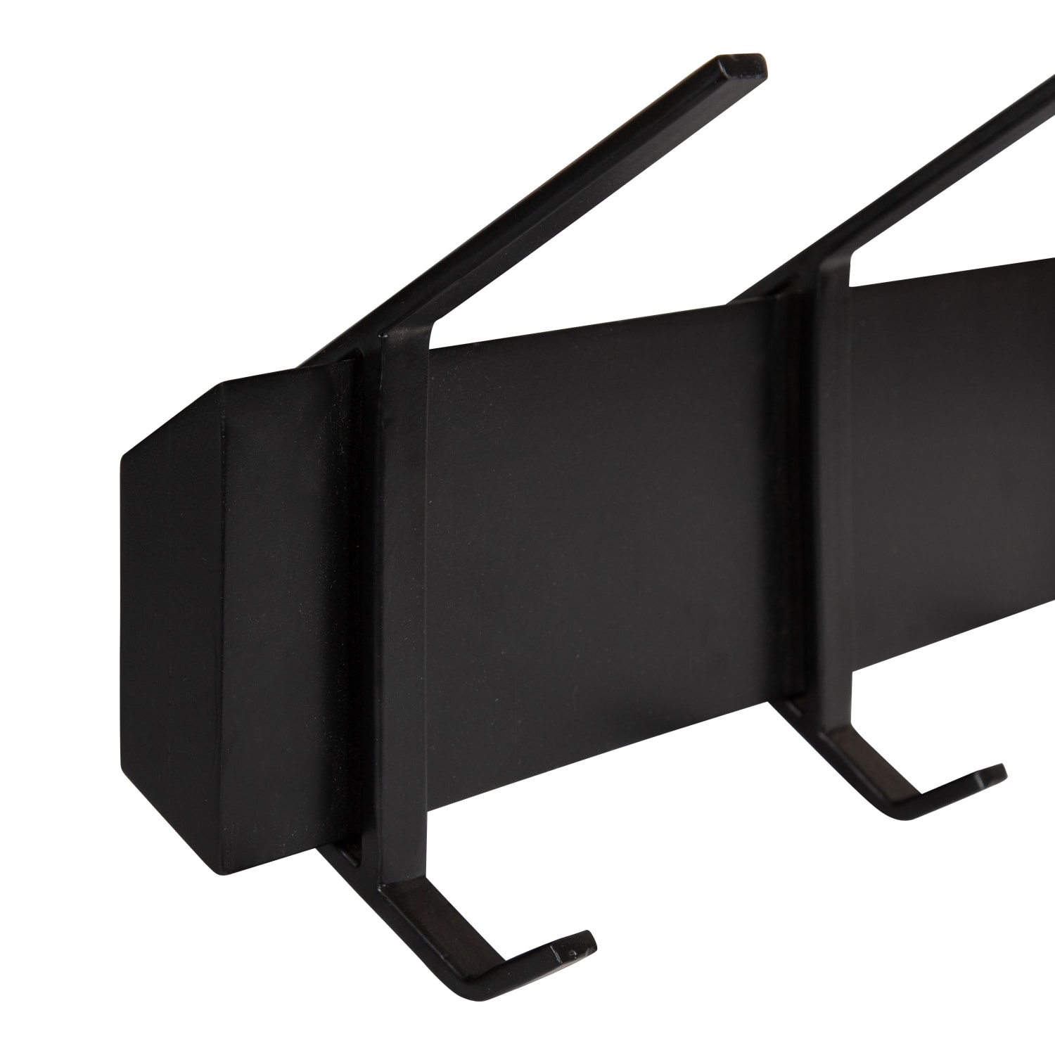 Kate and Laurel Rossmore Wood And Metal 5-Hook Shelf, 4-3/8inH x 29-15/16inW x 7-1/4inD, Black - Image 4