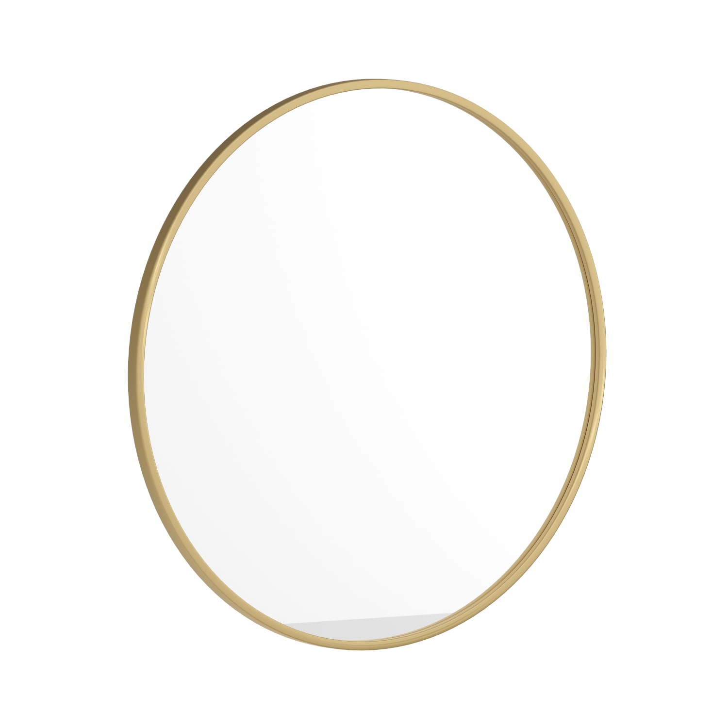 Flash Furniture Julianne Round Metal-Framed Wall Mirror, 30inH x 30inW x 3/4inD, Gold - Image 3